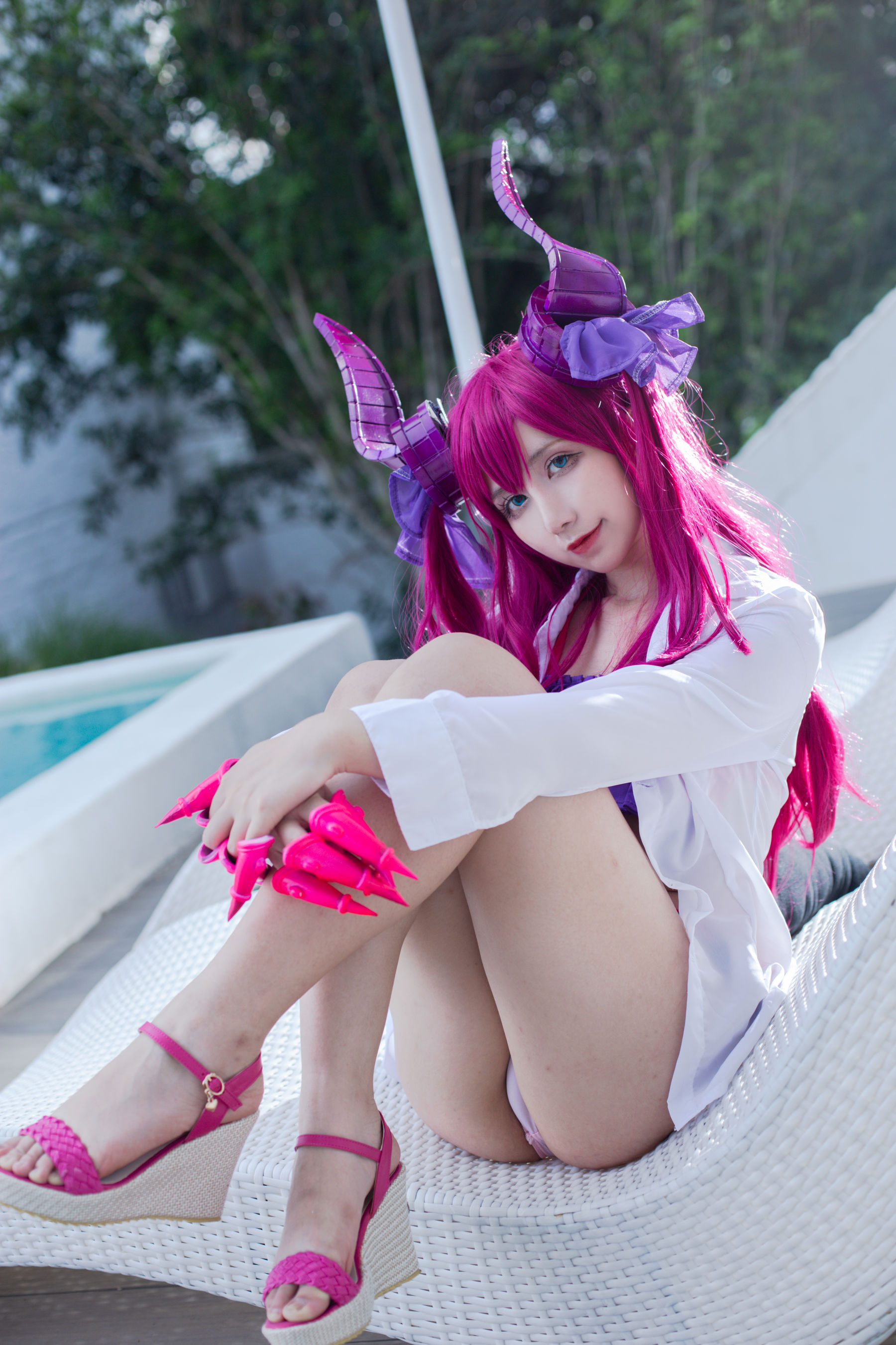 [福利COS] 动漫博主九曲Jean - 龙娘泳装第6张