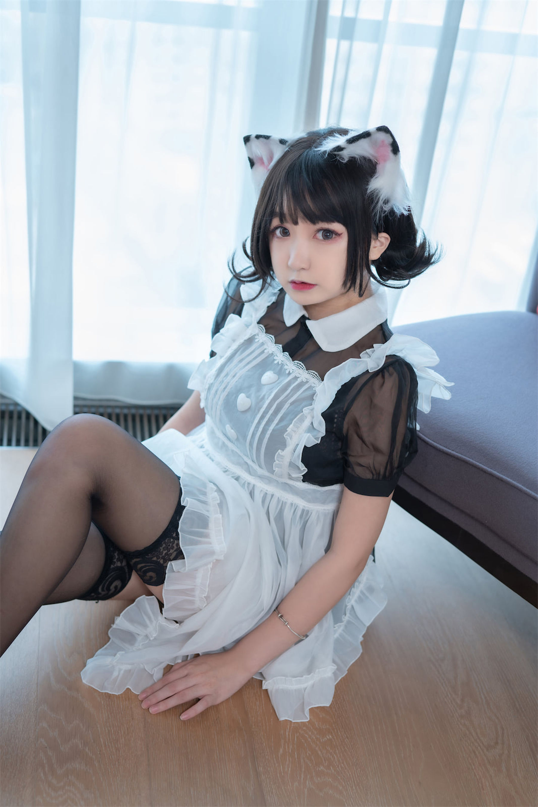 [福利COS] 动漫博主恩田直幸 - 奶牛猫女仆第13张