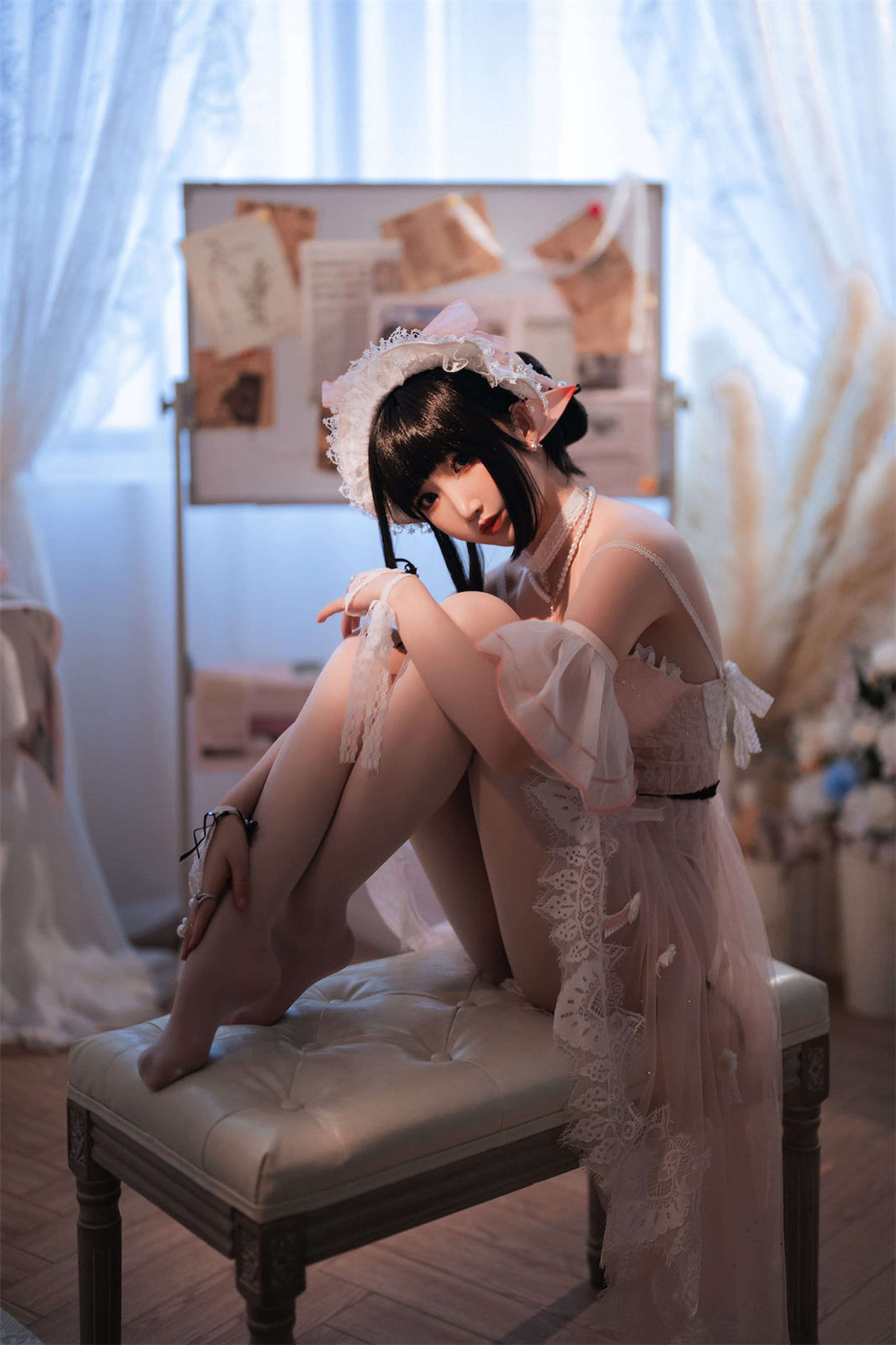 [福利COS] 可爱人气Coser面饼仙儿&amp;amp;半半子 - Arknights 黑x森蚺バレエ第20张