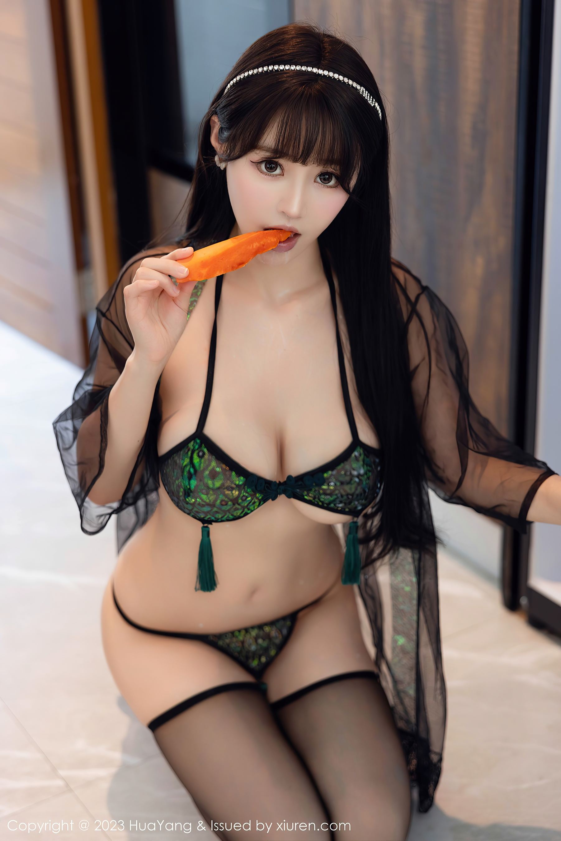 HuaYang花漾 VOL.537 朱可儿Flora 黑丝美臀第9张