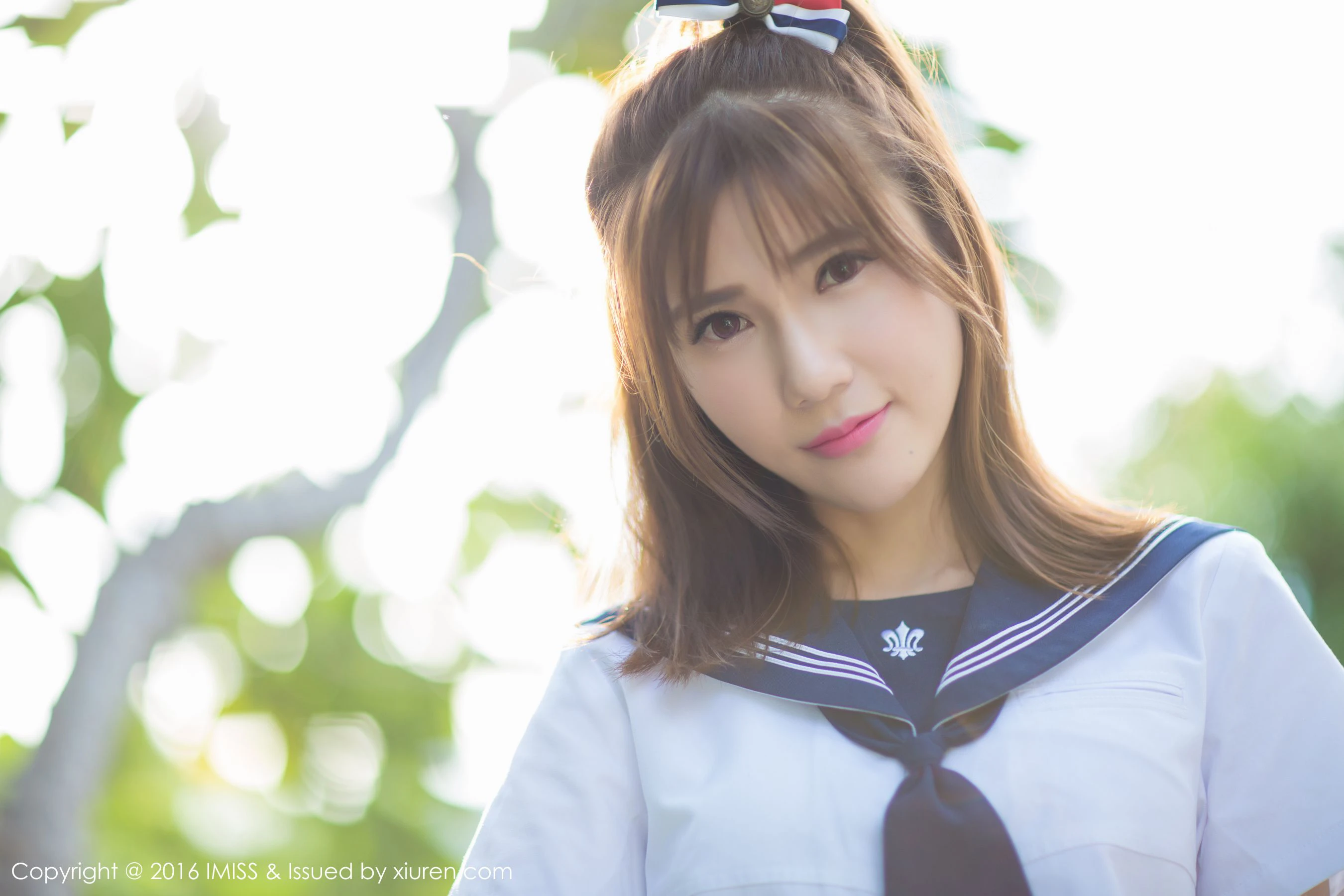  Sandy陈天扬《清纯校服系列+性感比基尼》 爱蜜社IMiss Vol.134第6张