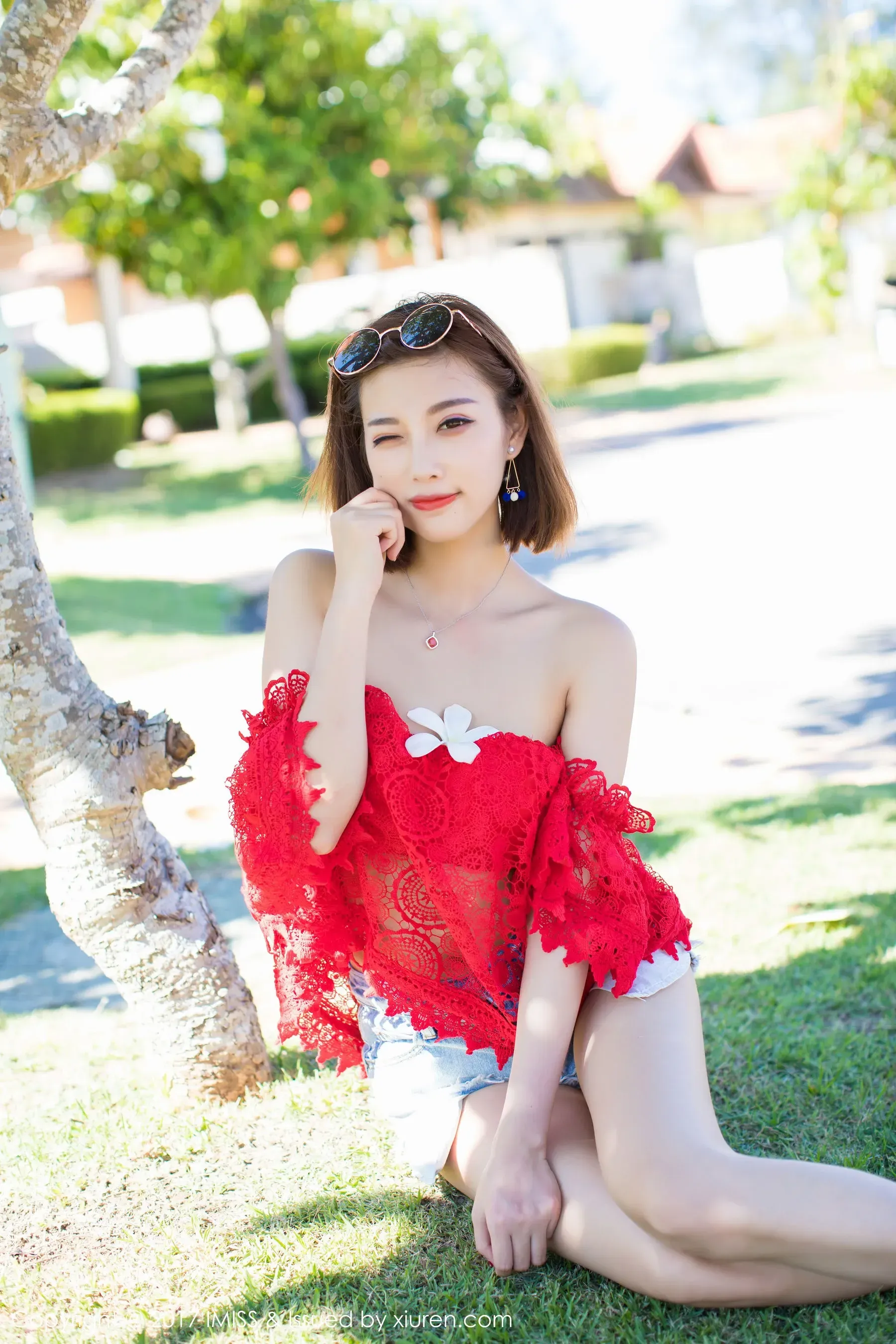  杨晨晨sugar《海边小清新+篮球服》 爱蜜社 VOL.169第14张