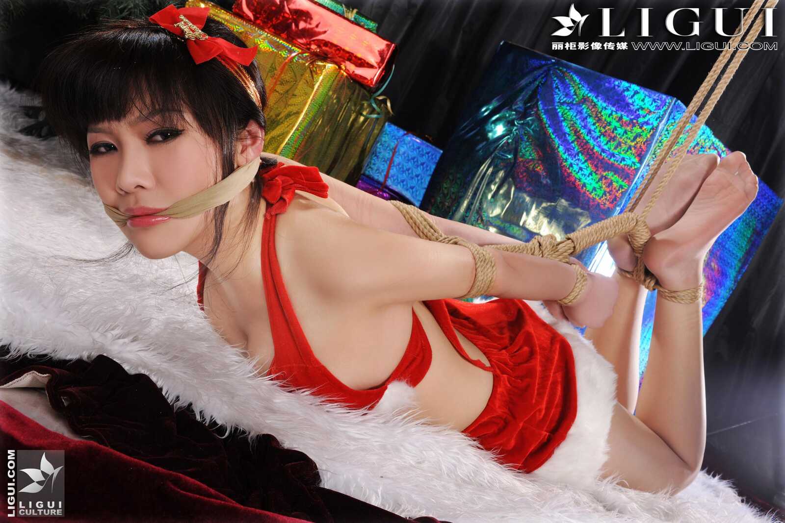 Model 文静《圣诞少女捆绑诱惑》 [丽柜美束LiGui第6张