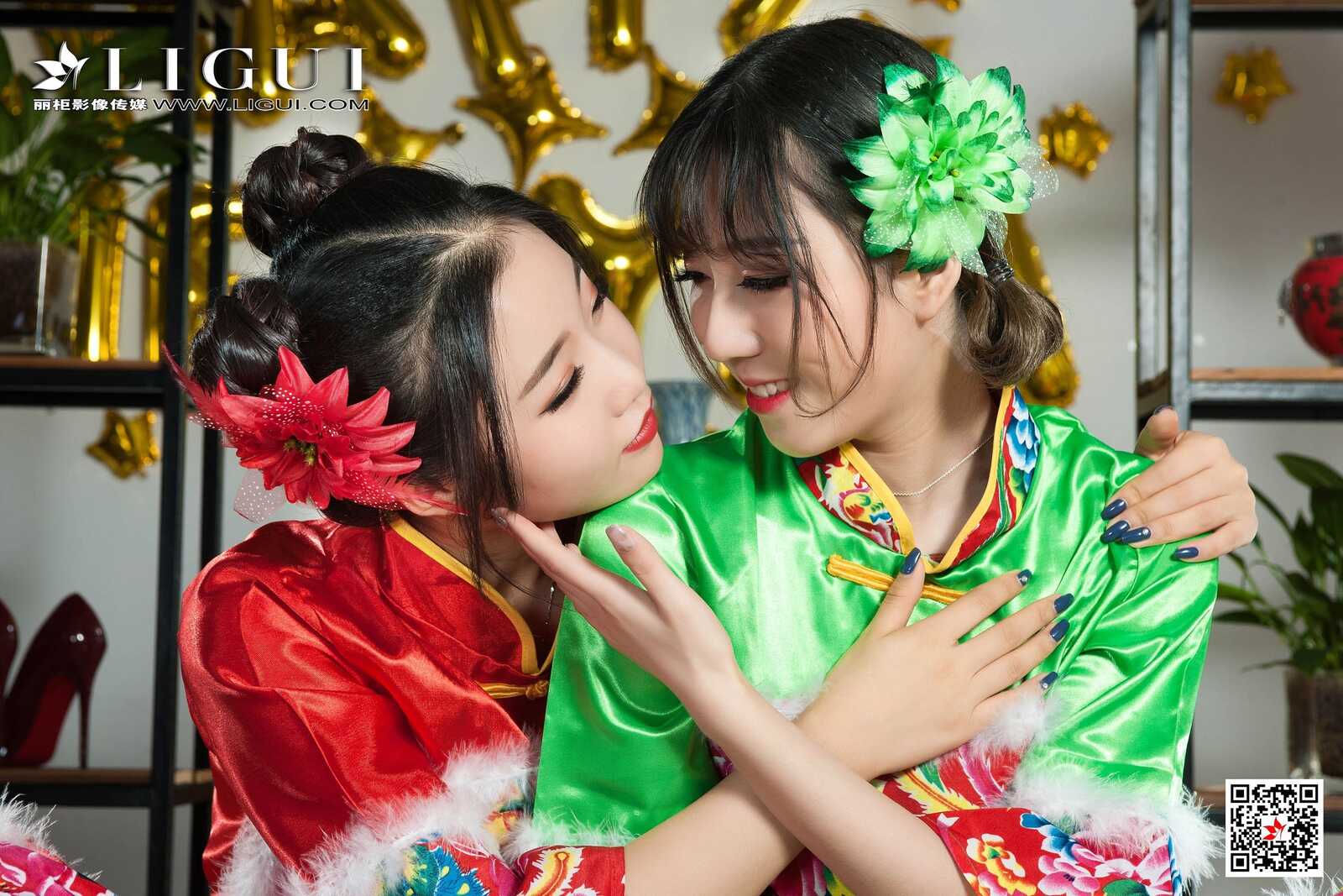 媛媛&amp;鱼妹《新春丝足福利》 [丽柜Ligui] 网络丽第11张