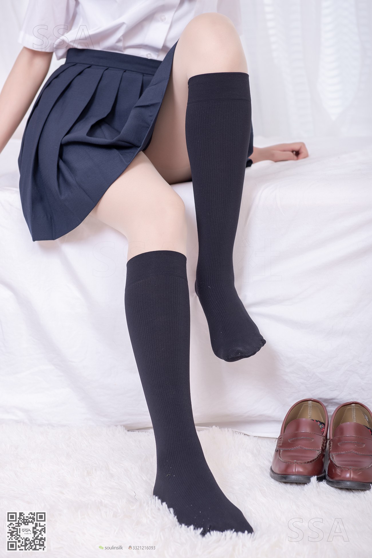 [SSA丝社]超清写真 NO.181 小佩 酒窝少女JK至服肉丝黑袜穿搭示范[135P]第25张