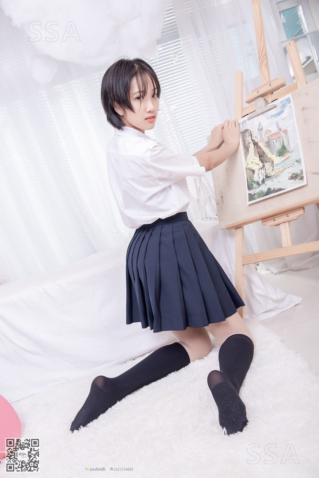 [SSA丝社]超清写真 NO.181 小佩 酒窝少女JK至服肉丝黑袜穿搭示范[135P]第20张