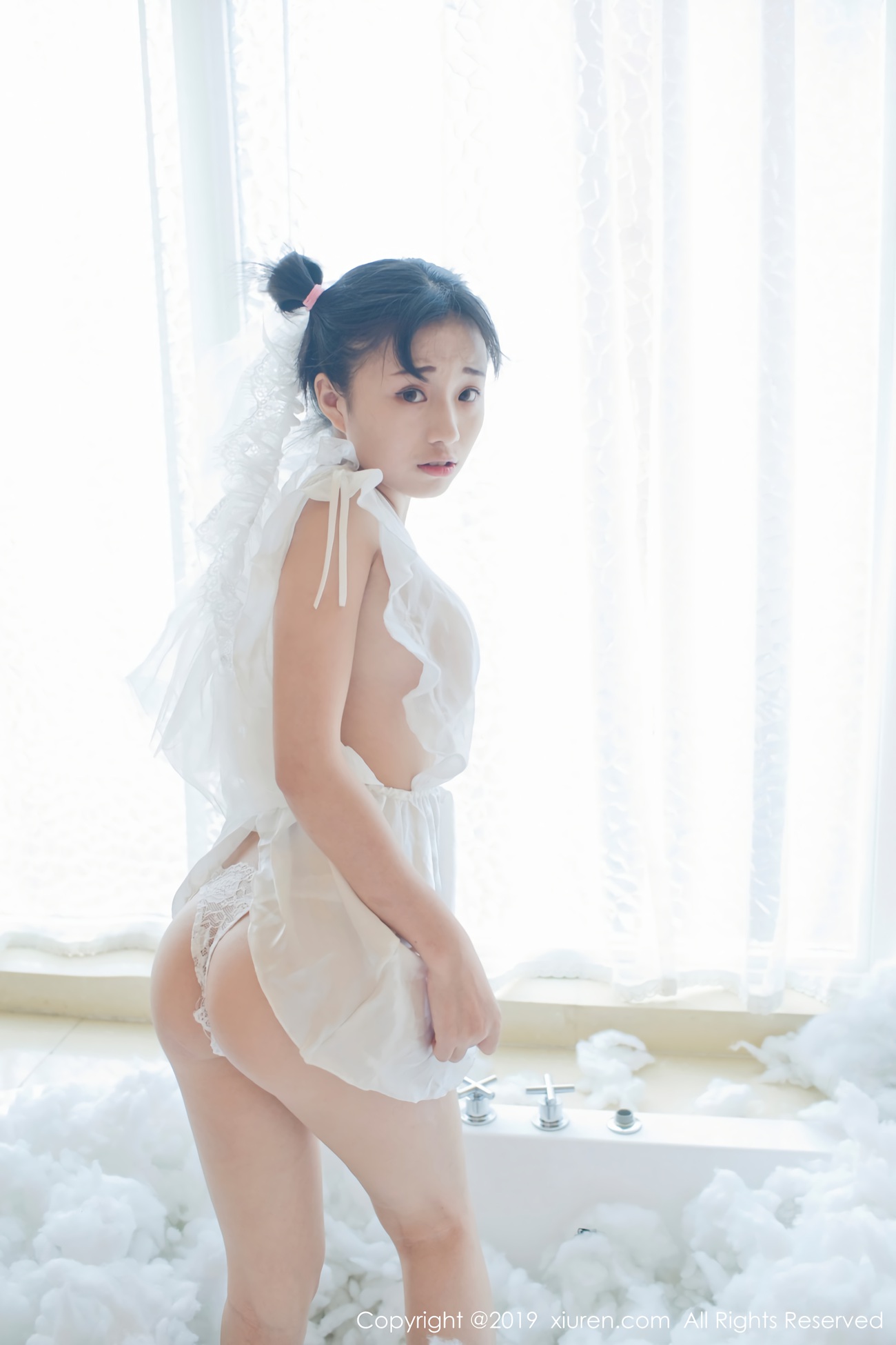 [Xiuren绣人网]XR20190116N01313 2019.01.16 NO.1313 蕾SI小新娘+日系蓝色体操服 仓井优香[45+1P]第5张