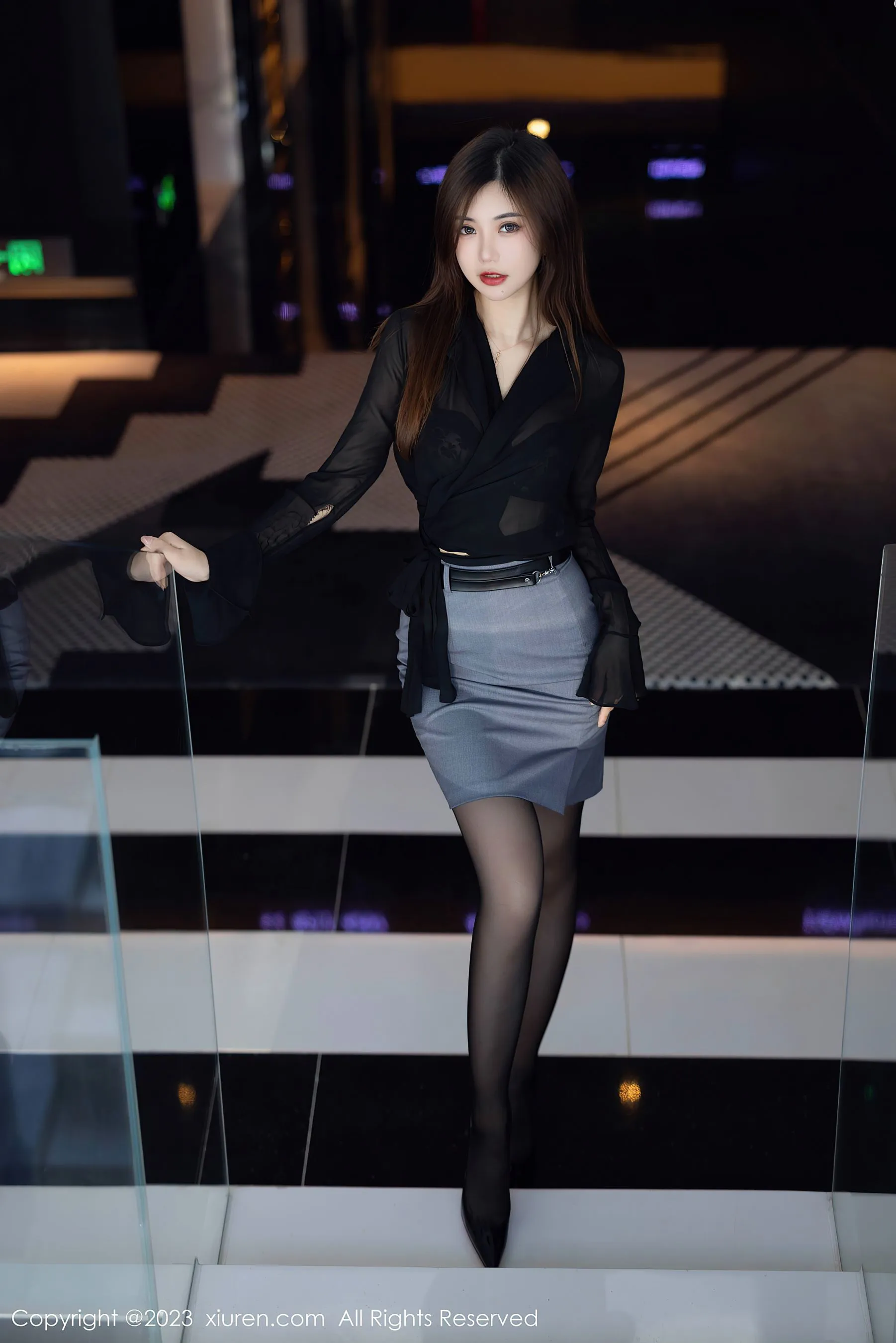  秀人网 No.6770 绮里嘉ula 短裙黑丝第20张