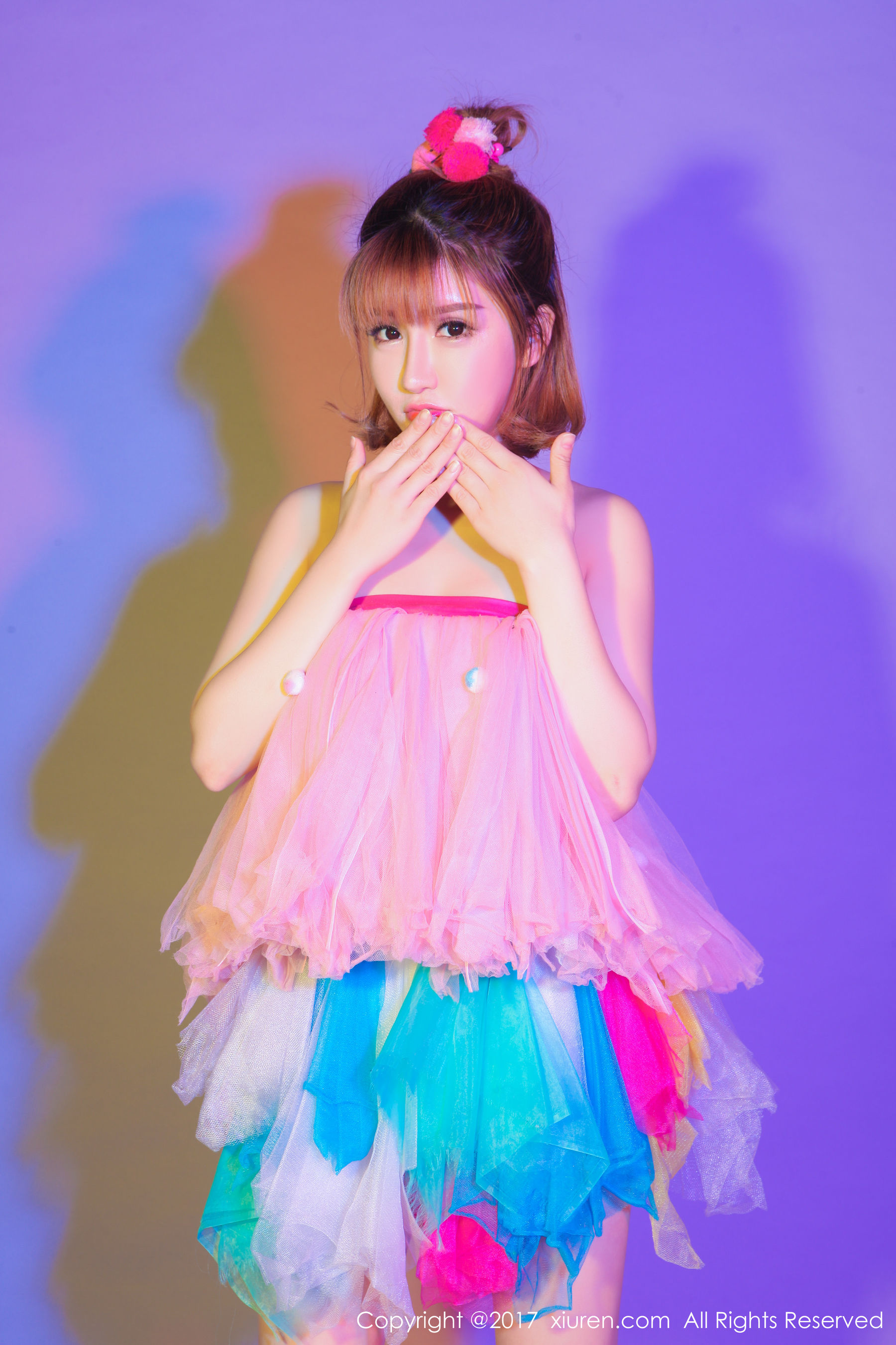 K8傲娇萌萌Vivian《COS超级索尼子+梦幻七彩裙子》 秀人网XIUREN No.722第1张