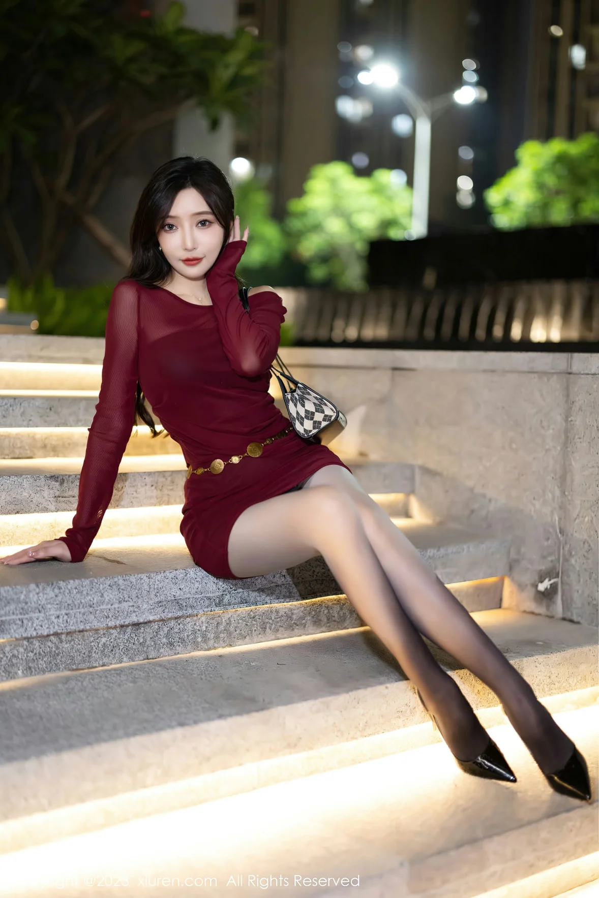  秀人网 No.7400 王馨瑶yanni 黑色情趣内衣安吉旅拍 [93P]第5张