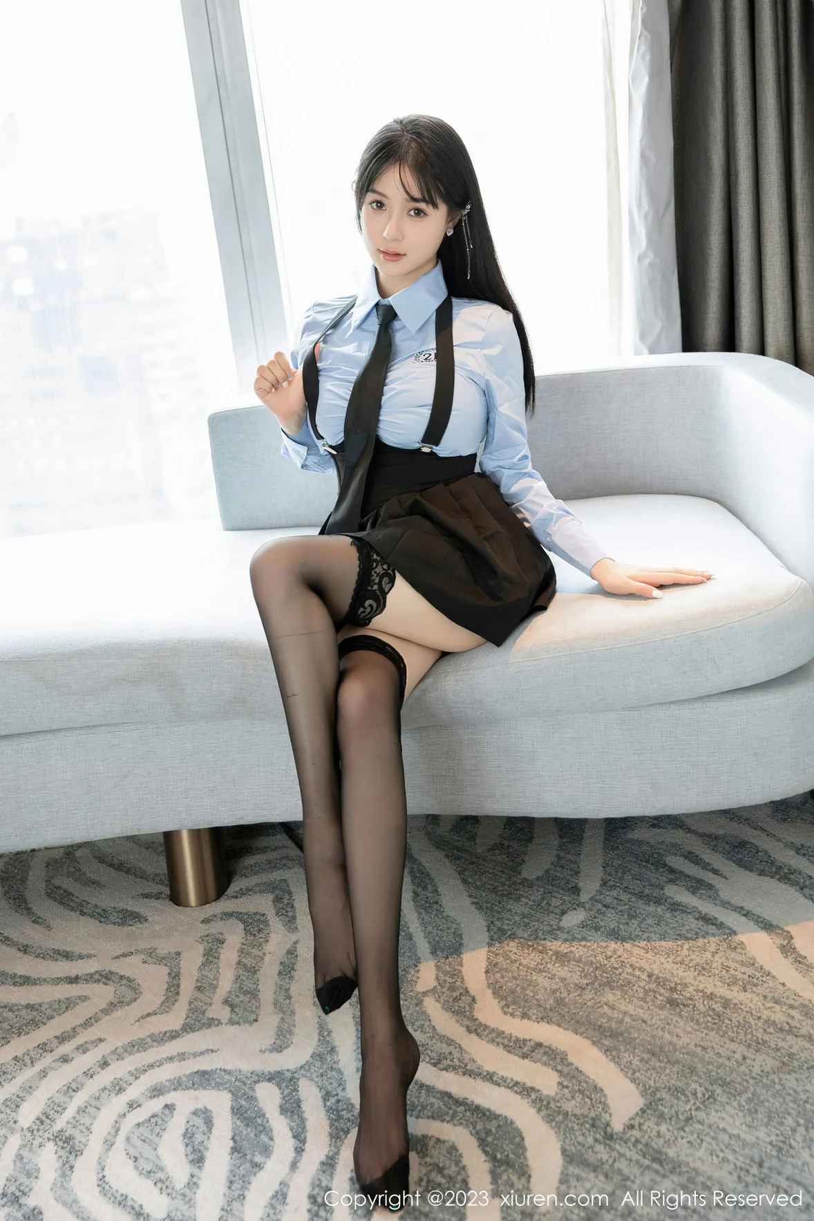  XiuRen 秀人 No.7140 柚琪Rich 性感学妹装扮 [77P]第6张