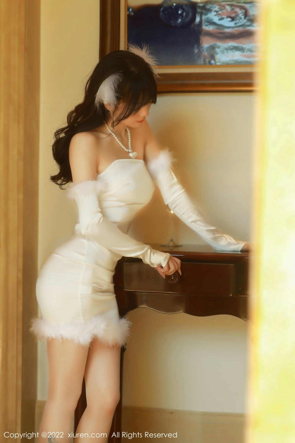 [XiuRen秀人网] 2022.02.28 No.4645 佘贝拉bella 米色连衣裙第11张
