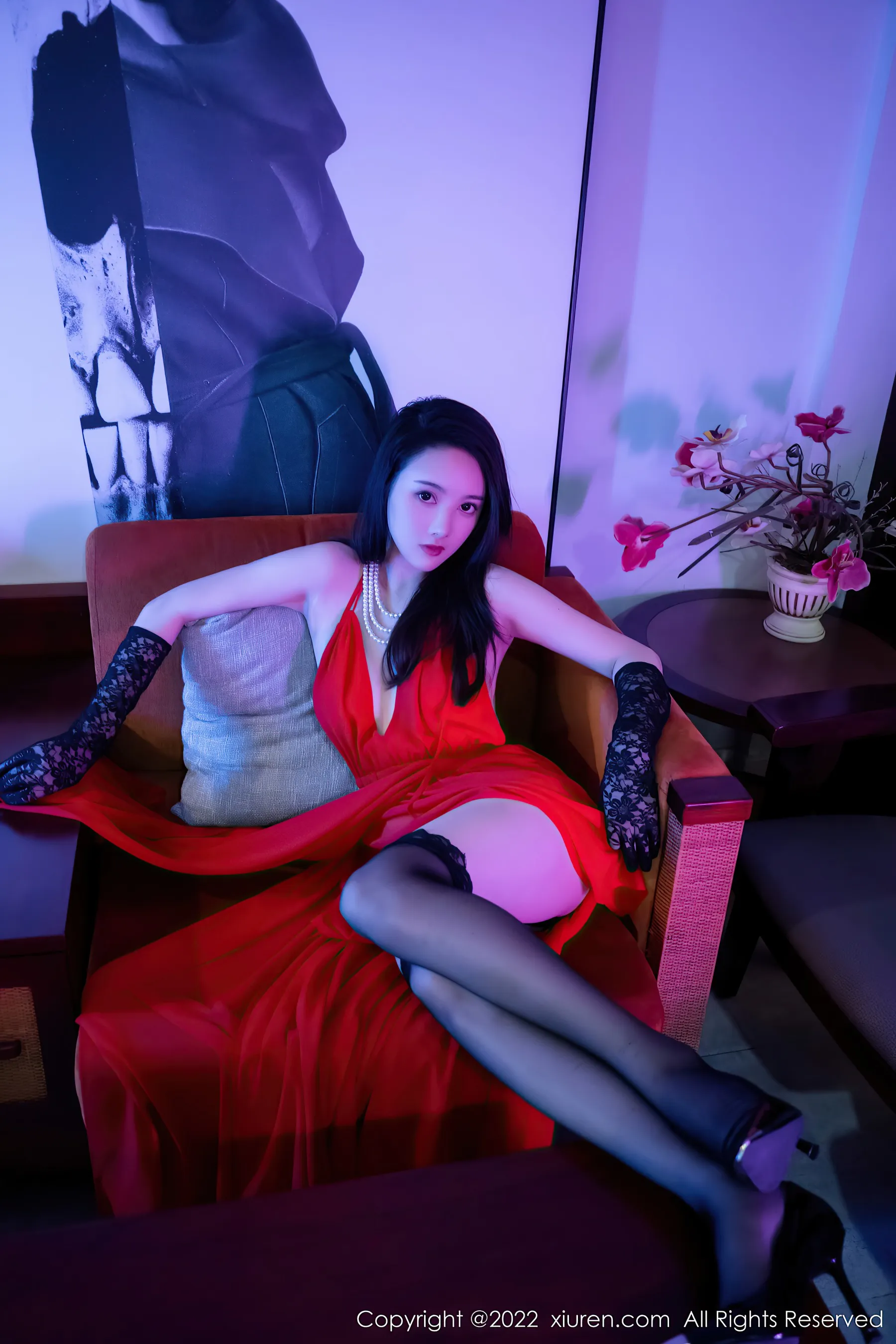 秀人网 No.4571 summer宝宝 长裙美腿黑丝第14张