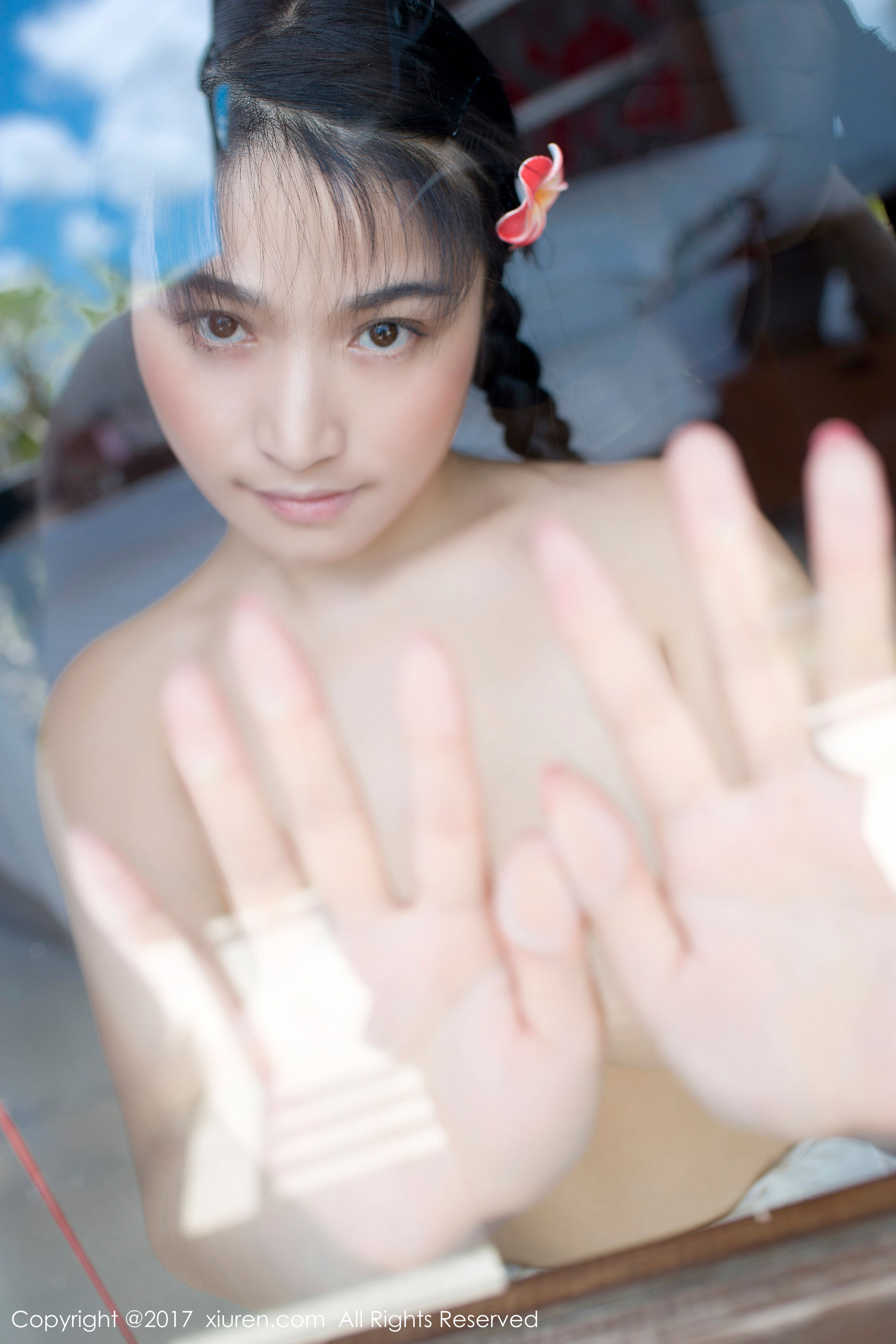  盼盼玉奴《海水湿身+日系女仆》 秀人网XIUREN No.751第7张