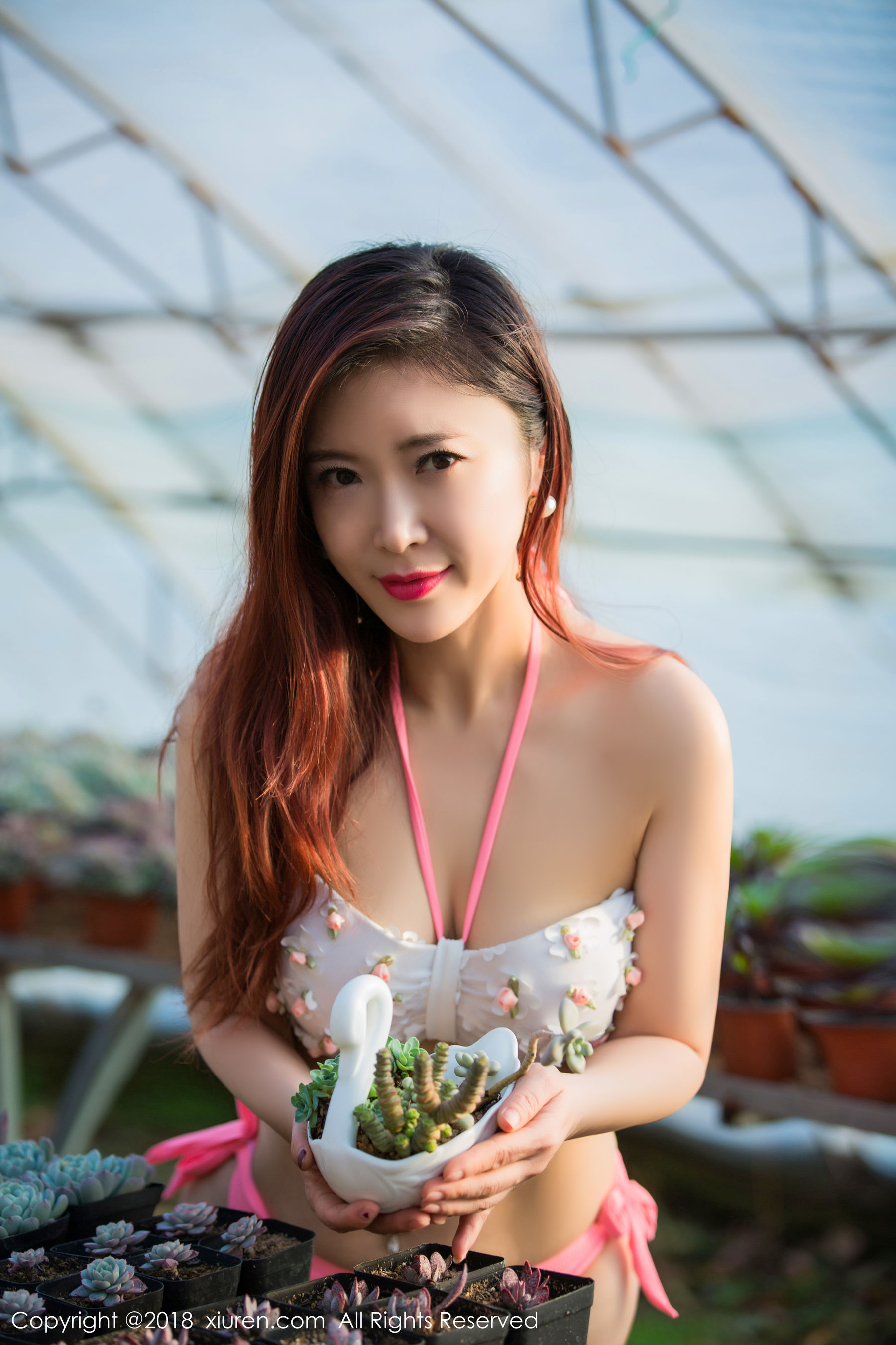  西希白兔《花房》 秀人 No.924第3张