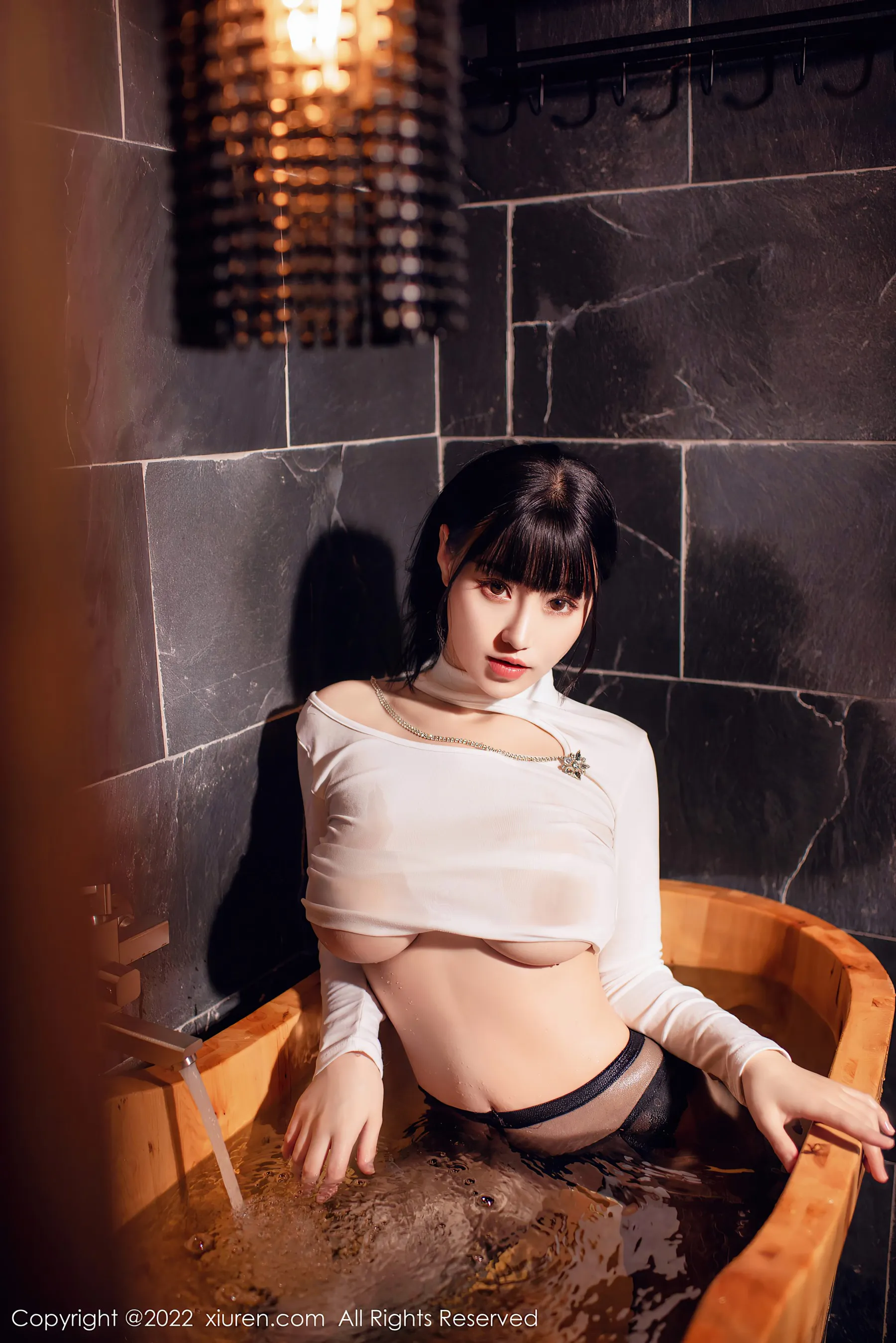 秀人网 No.4548 朱可儿Flora 性感黑丝浴室湿身第5张