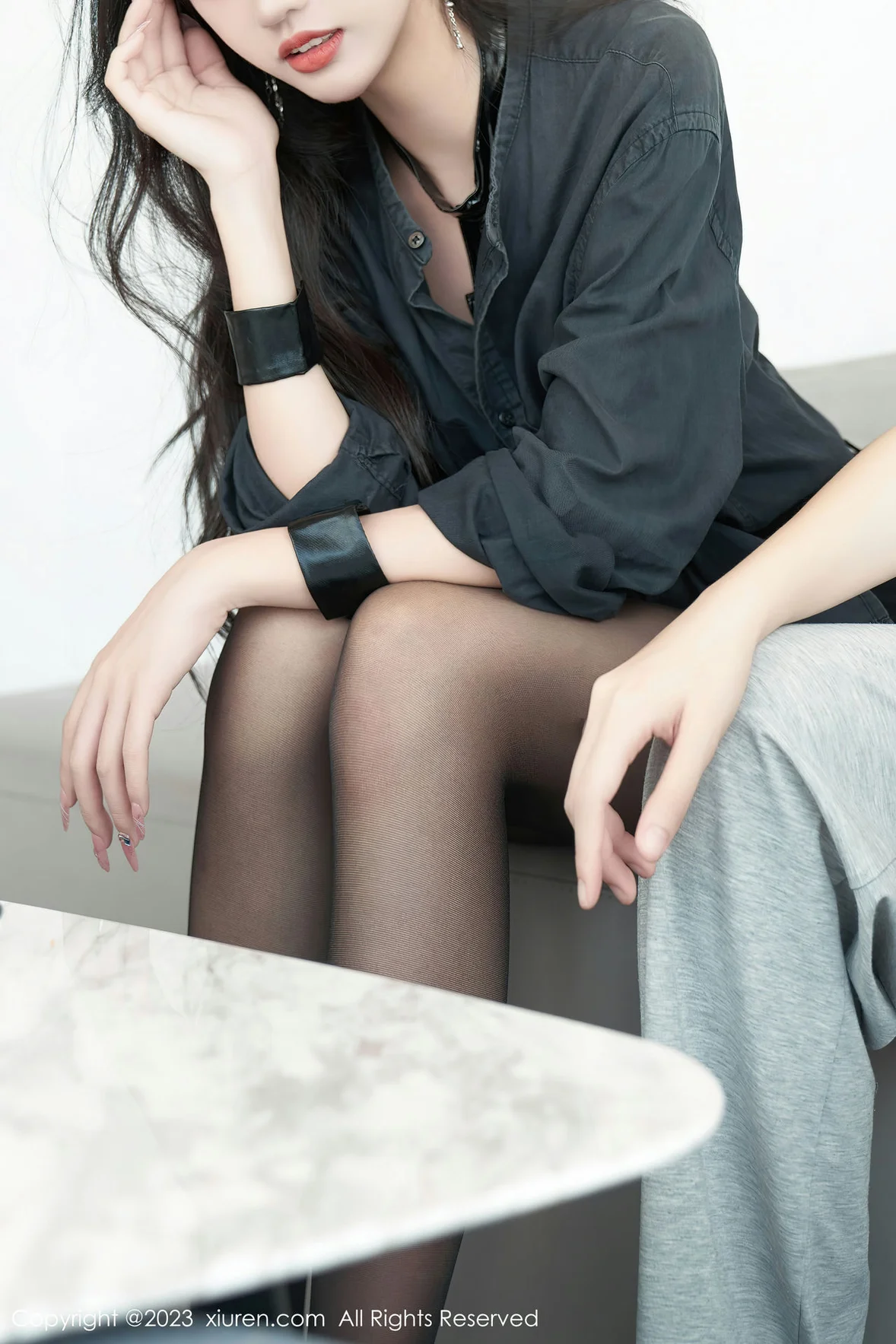  XiuRen 秀人 No.7100 浅浅Danny 黑色情趣性感写真 [85P]第8张