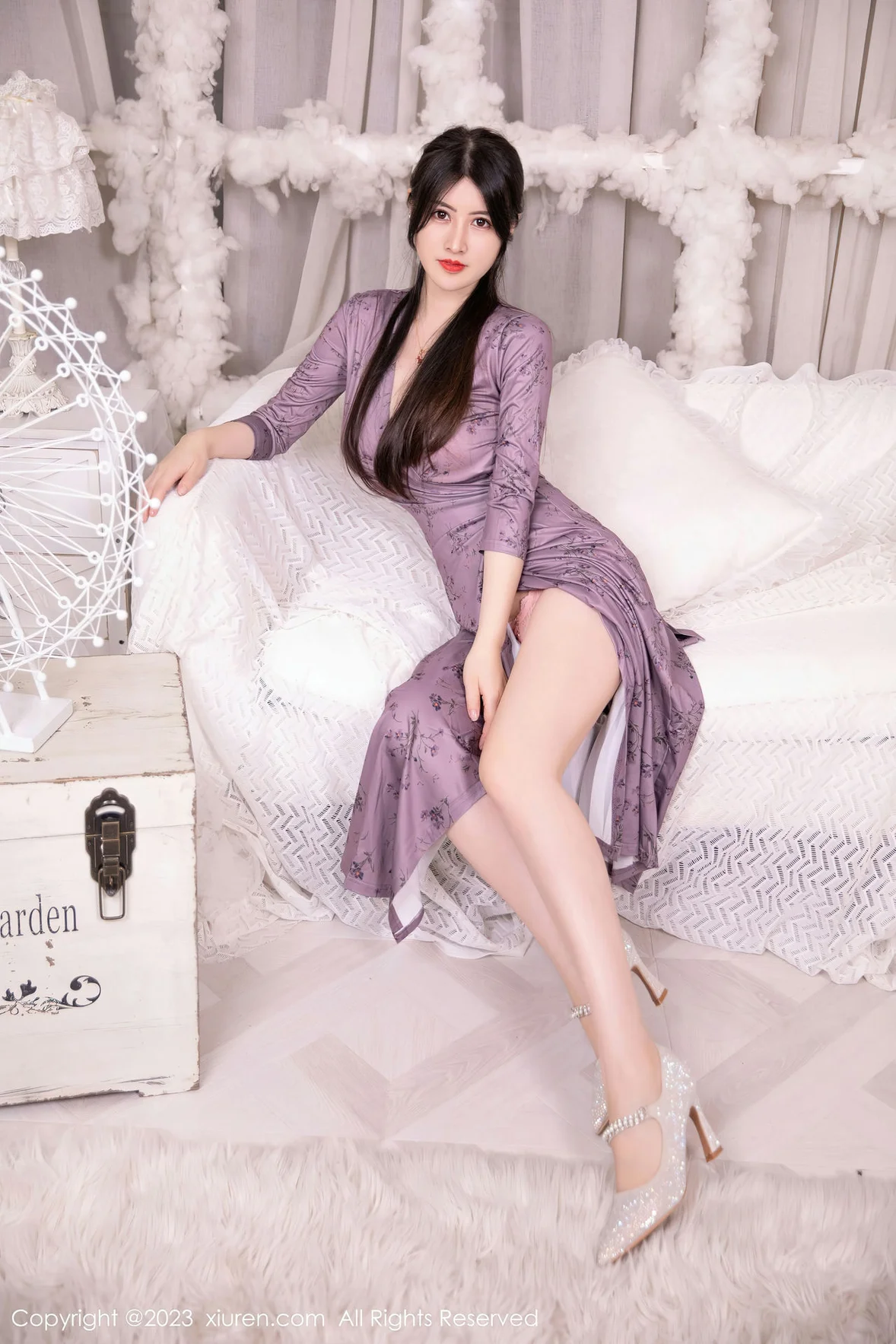  XiuRen 秀人 No.7126 诗诗kiki 紫色连夜长裙性感写真 [88P]第3张