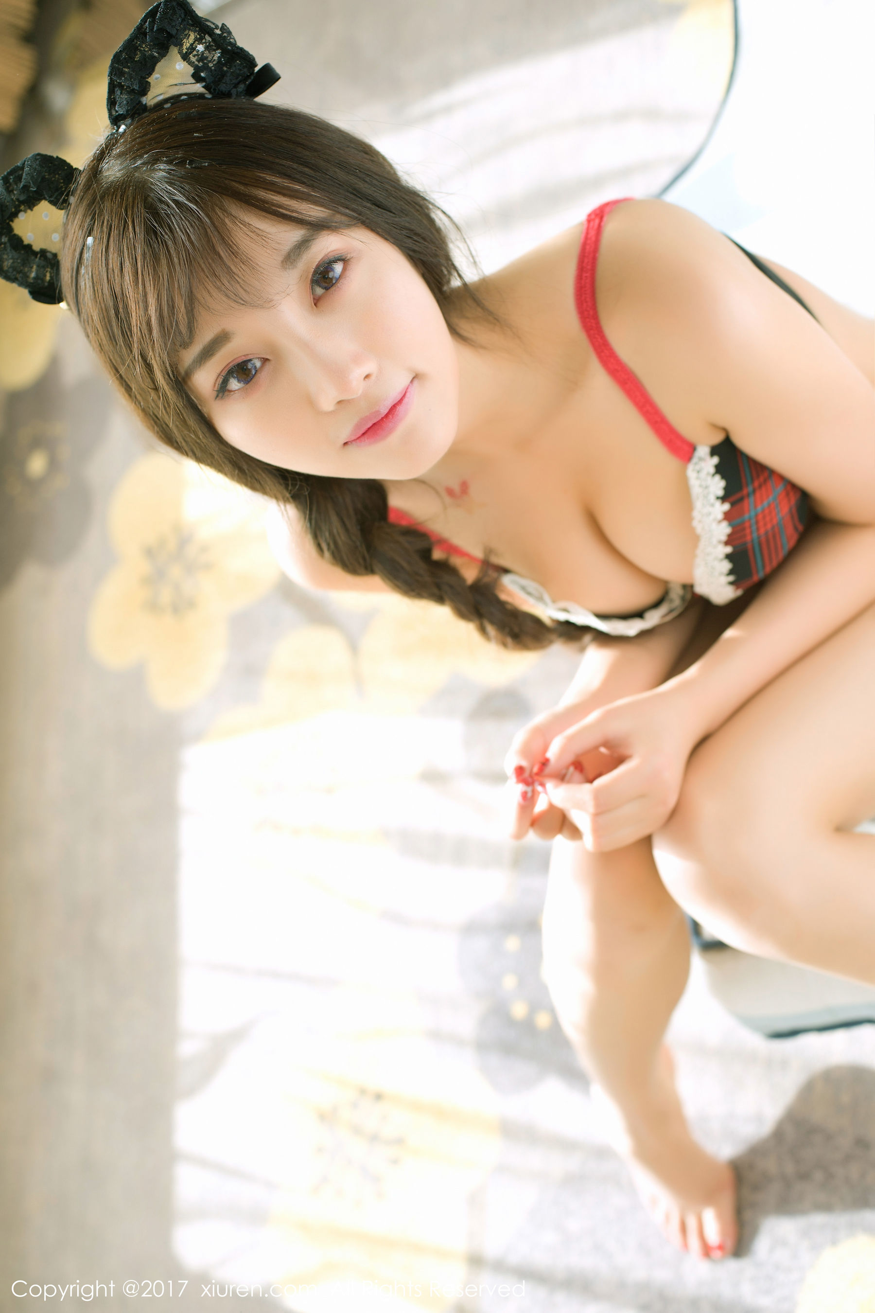  杨晨晨sugar《性感小野猫和粉色甜美小吊带》 秀人网XIUREN No.768第8张