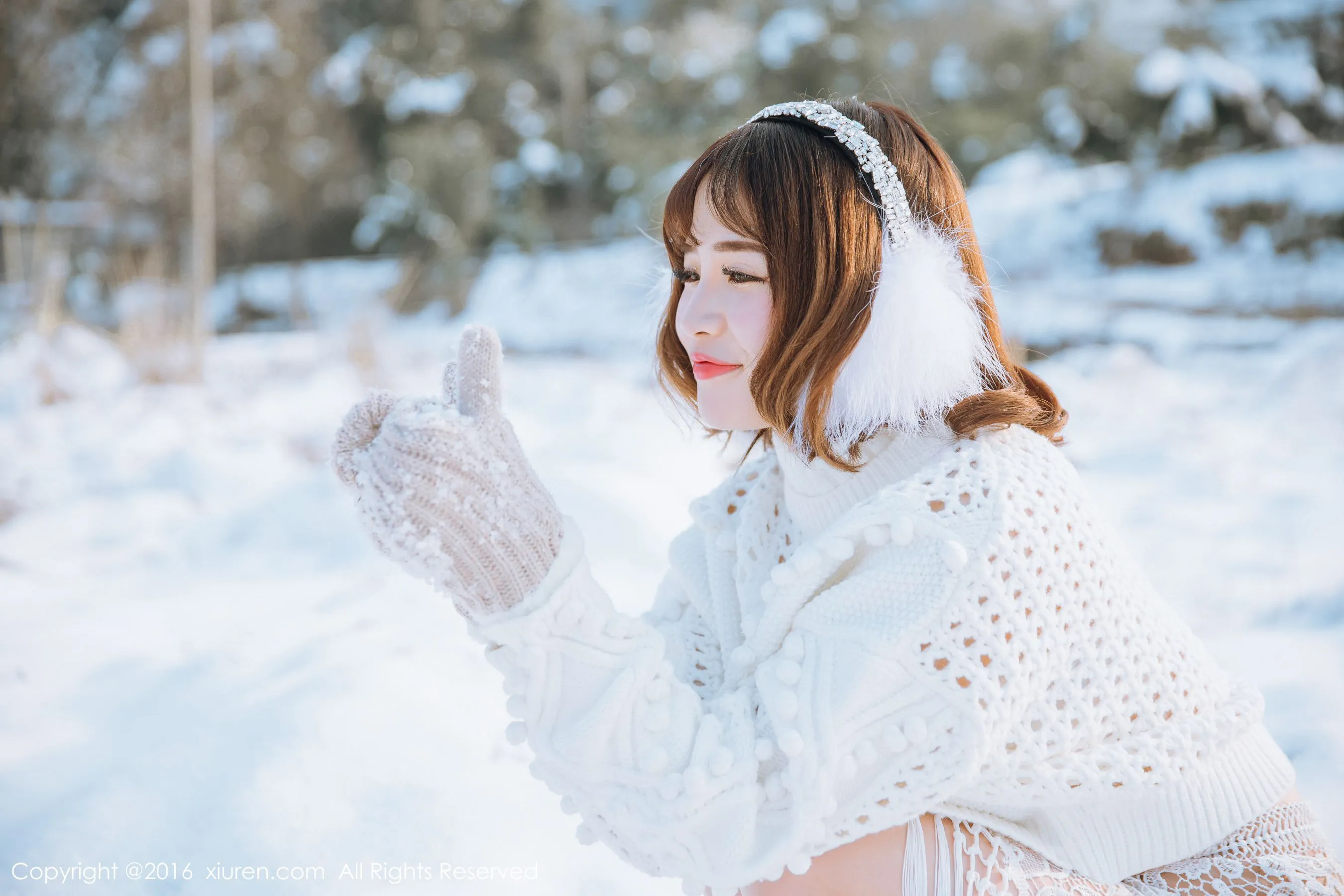  徐cake《新春雪景套图》 秀人网 No.484第6张