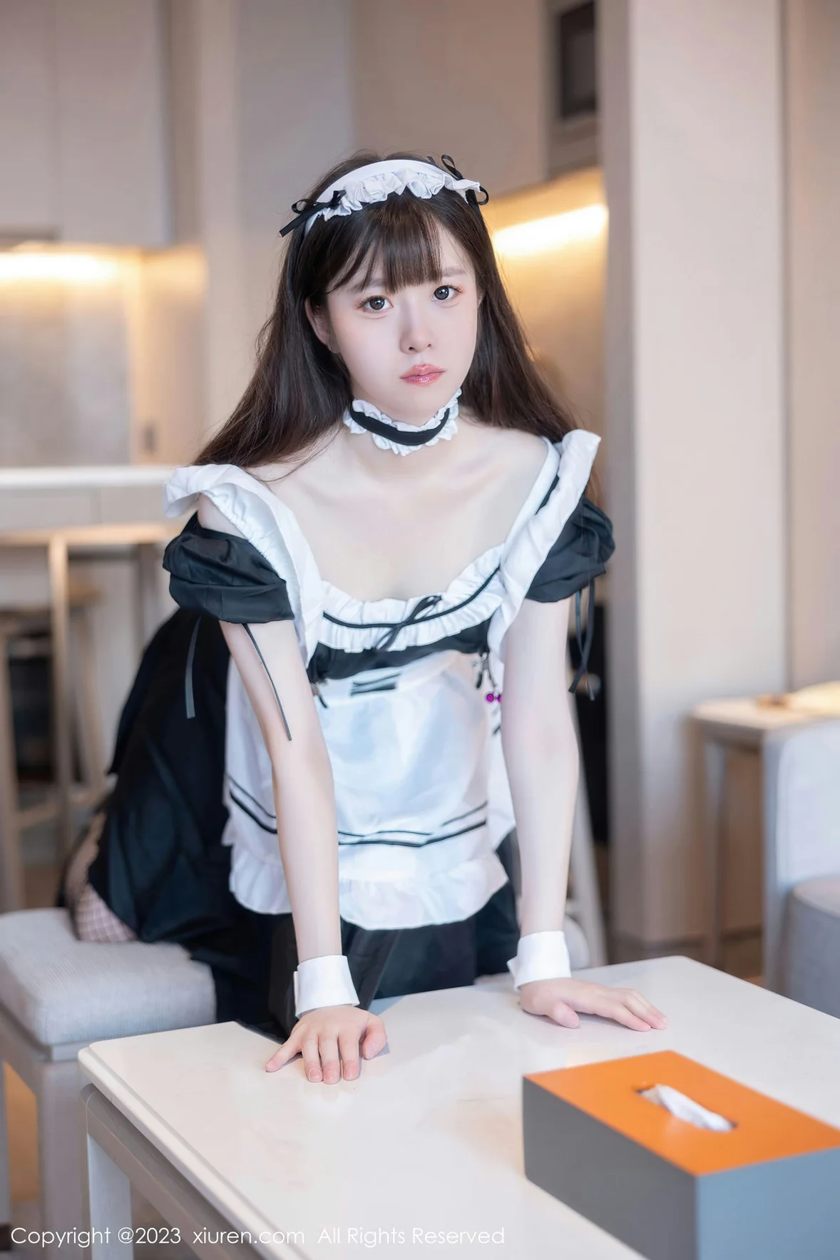  XiuRen 秀人 No.7034 林悠悠 黑色女仆性感写真 [85P]第13张