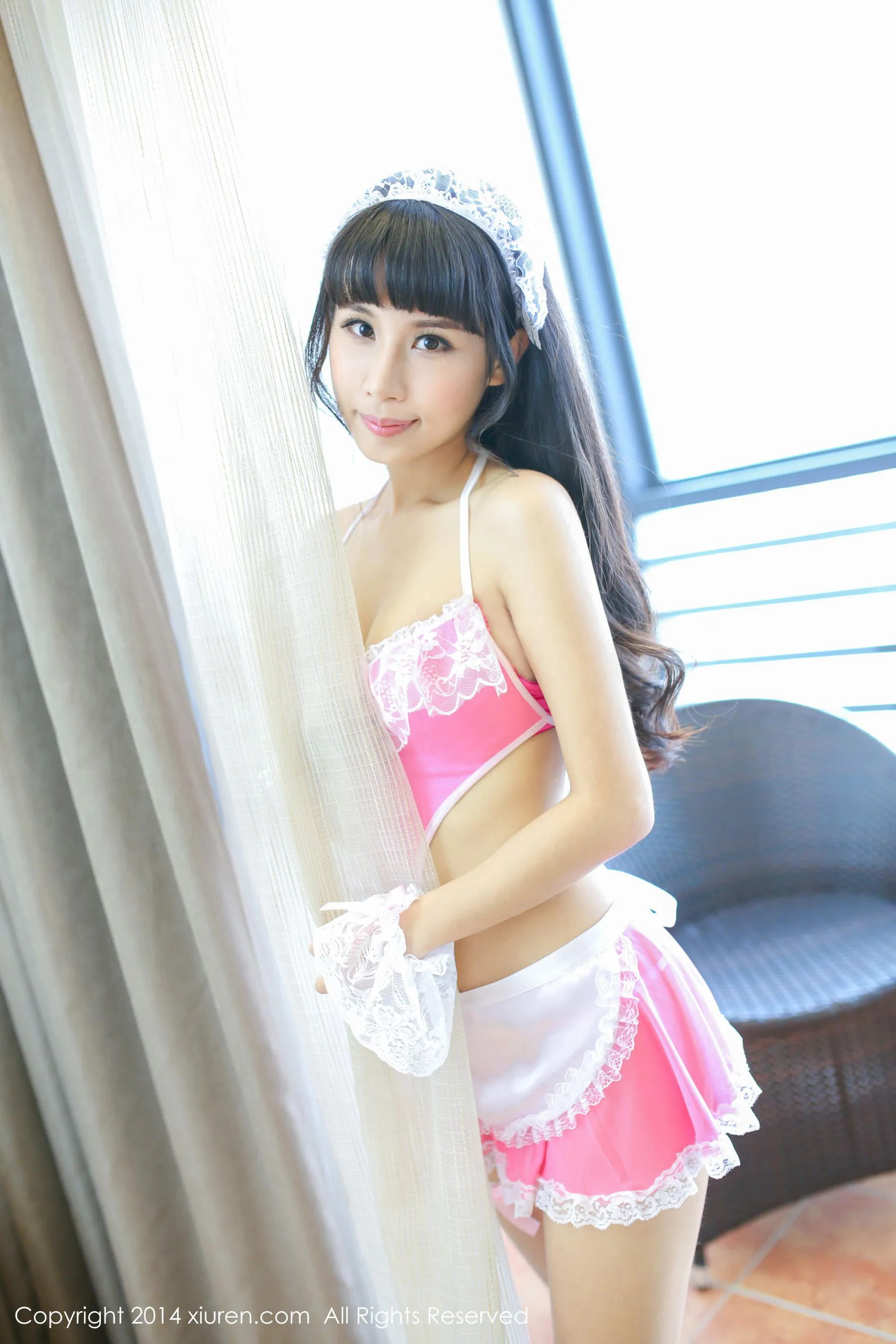  涵涵Blackangela《厨娘装+猫耳cosplay》 秀人网 No.132第1张