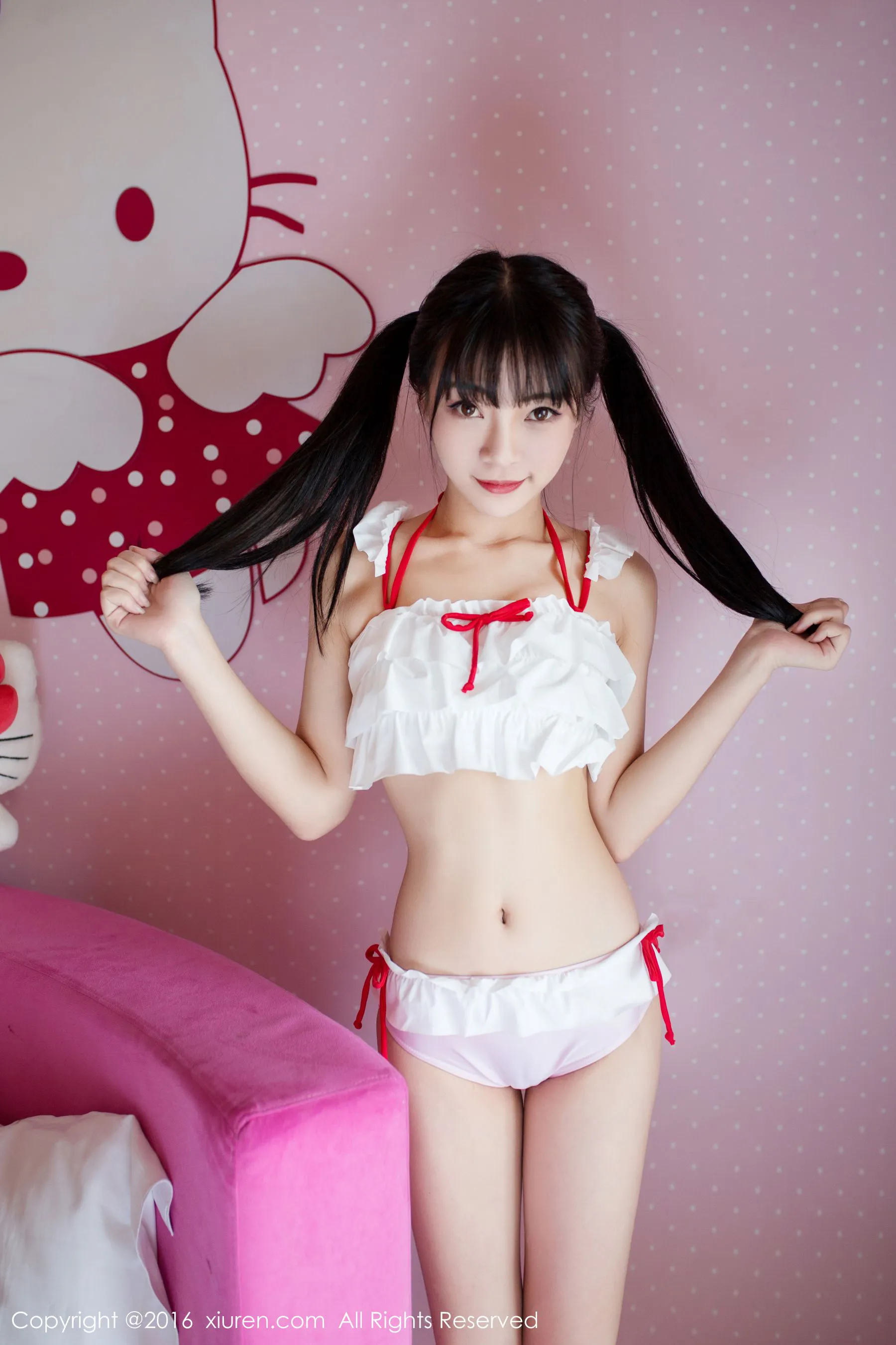 Mio莉莉《丝粉色的初恋》 秀人网 No.552第6张