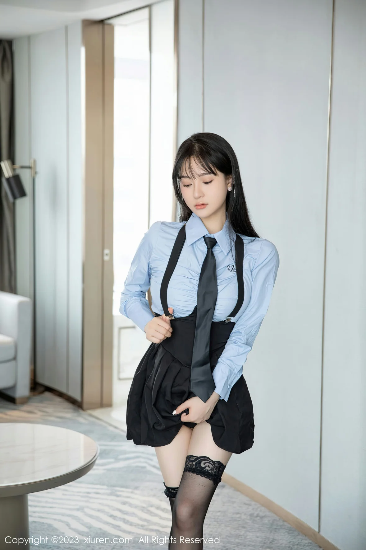  XiuRen 秀人 No.7140 柚琪Rich 性感学妹装扮 [77P]第3张