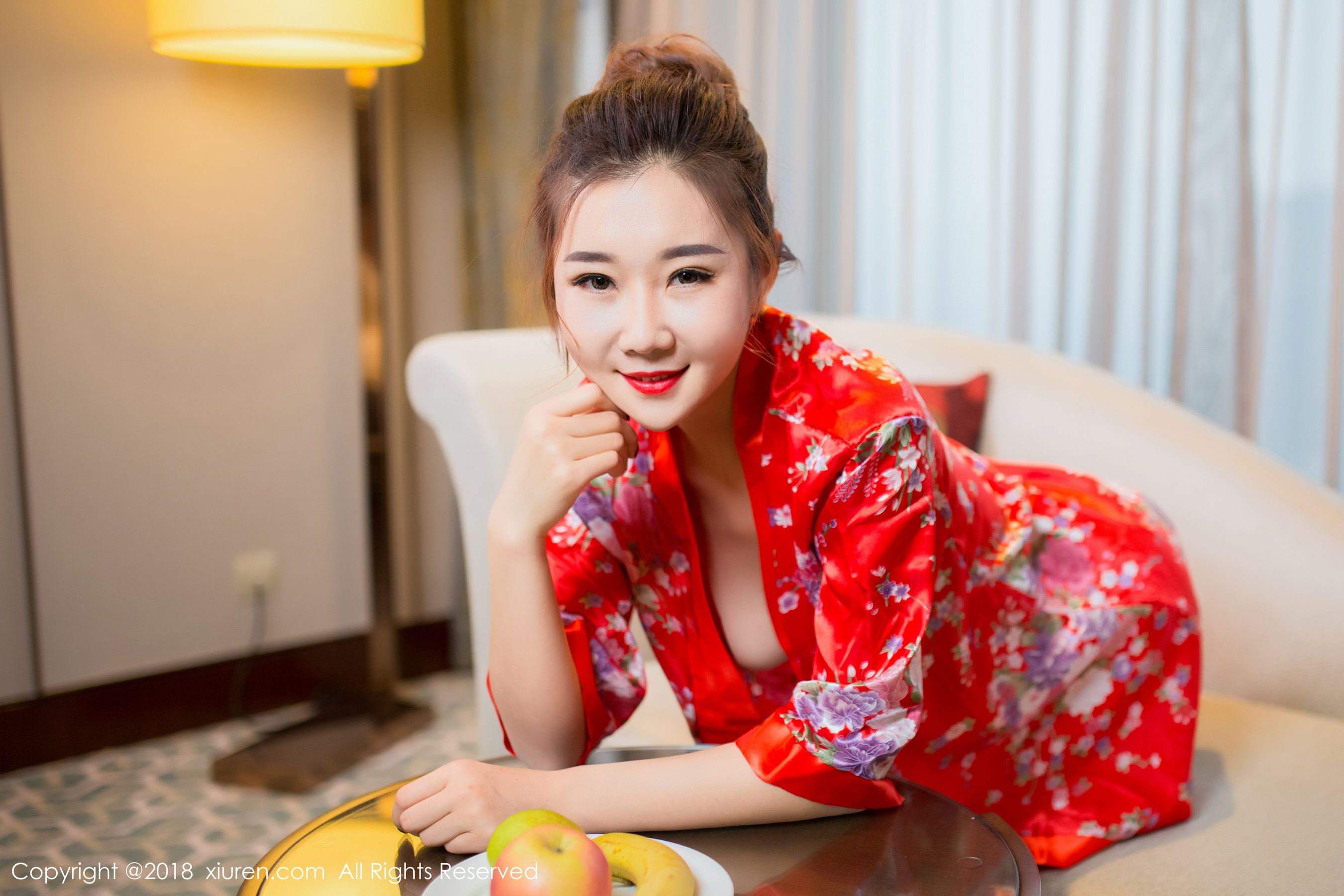  棉花糖candy《华丽和服+半透丝袜》 秀人 No.892第5张