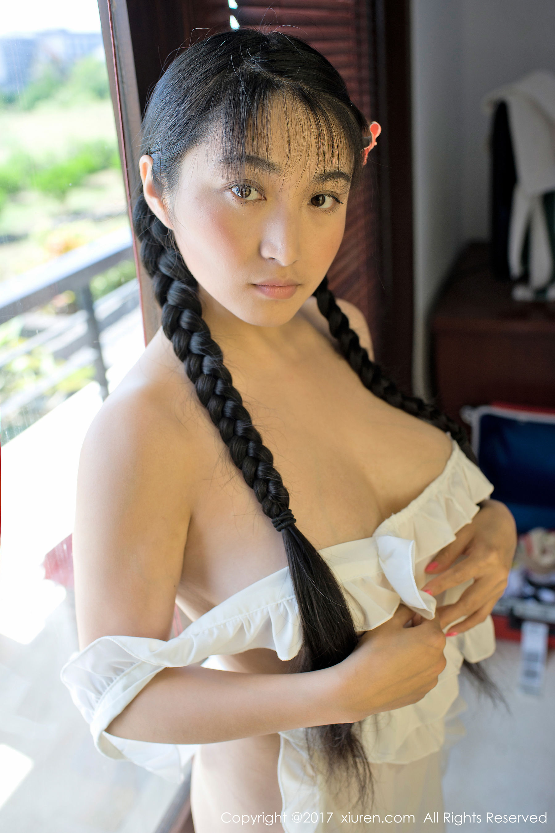  盼盼玉奴《海水湿身+日系女仆》 秀人网XIUREN No.751第17张