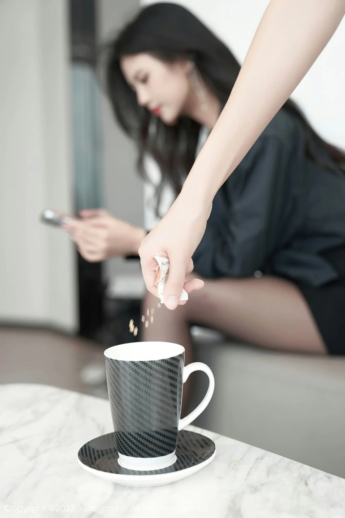  XiuRen 秀人 No.7100 浅浅Danny 黑色情趣性感写真 [85P]