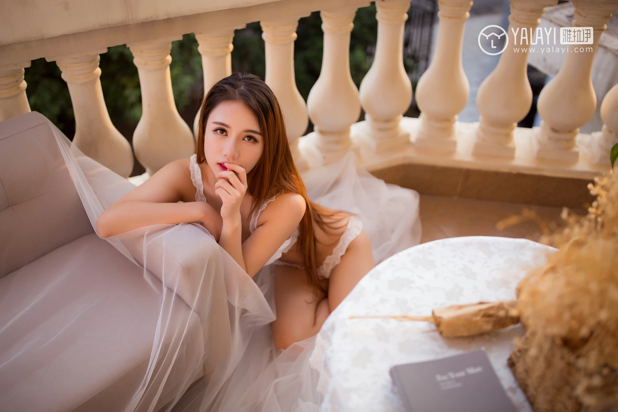 [YALAYI雅拉伊]NO.047 夕 李颖惠惠 白色内衣加蕾丝内裤性感私房写真集第8张