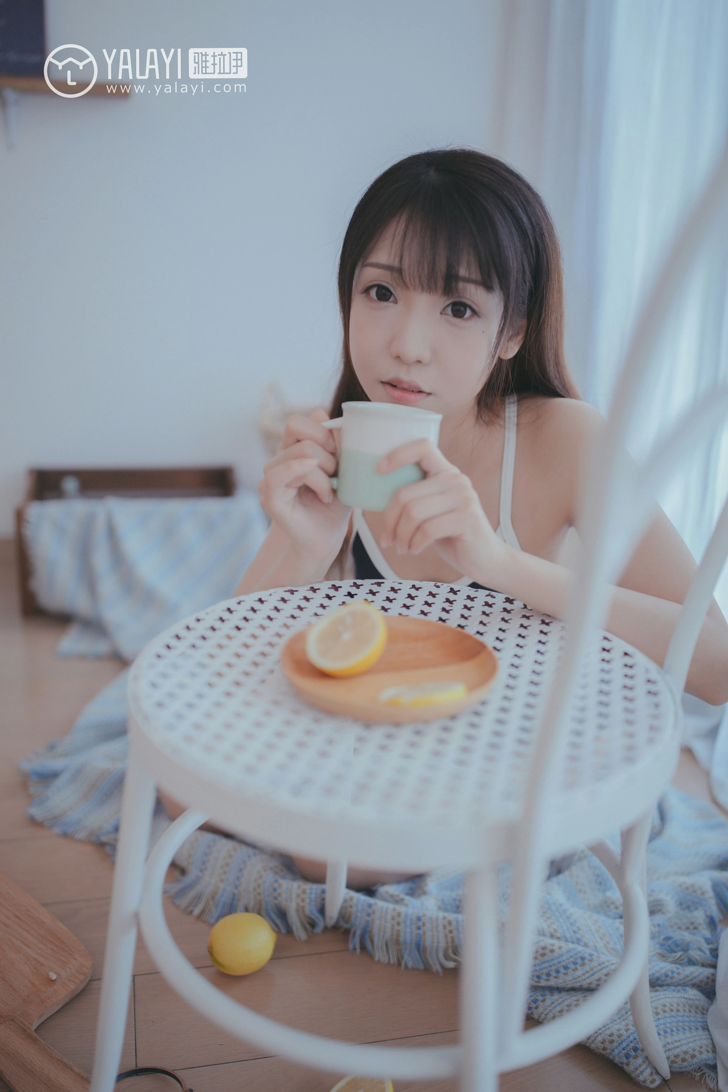 [YALAYI雅拉伊]NO.068 蓝帘幽梦 水花儿 蓝色连体运动内衣性感私房写真集第14张