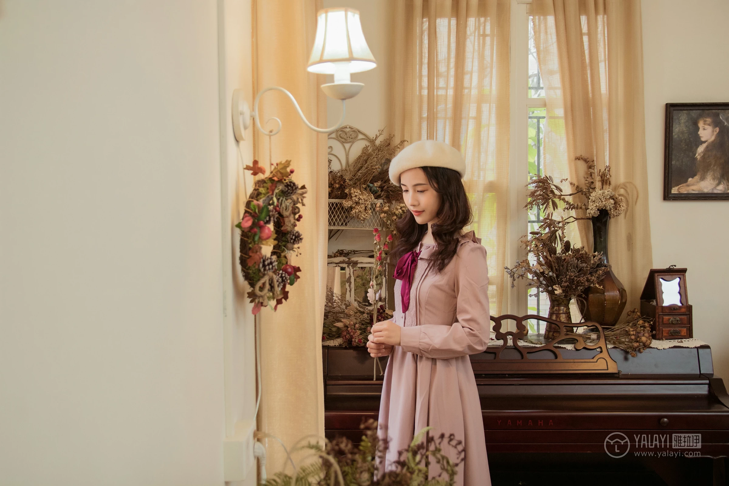 [YALAYI雅拉伊]NO.158 独白 卡柔 粉色连衣裙清纯可爱私房写真集第14张