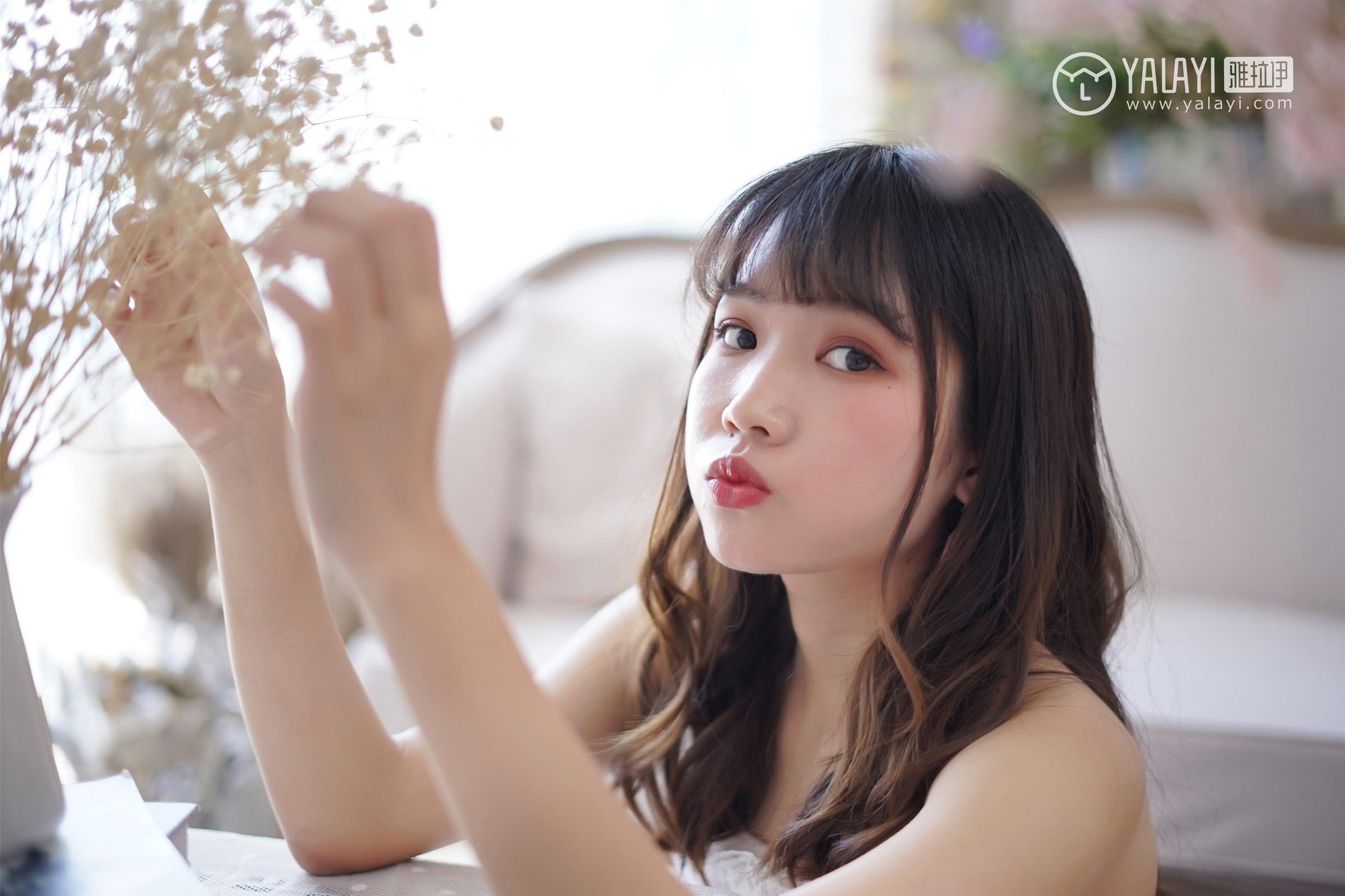 [YALAYI雅拉伊]NO.003 小公主的薄纱裙 公主小兔子 白色透视抹胸连衣裙性感私房写真集第8张