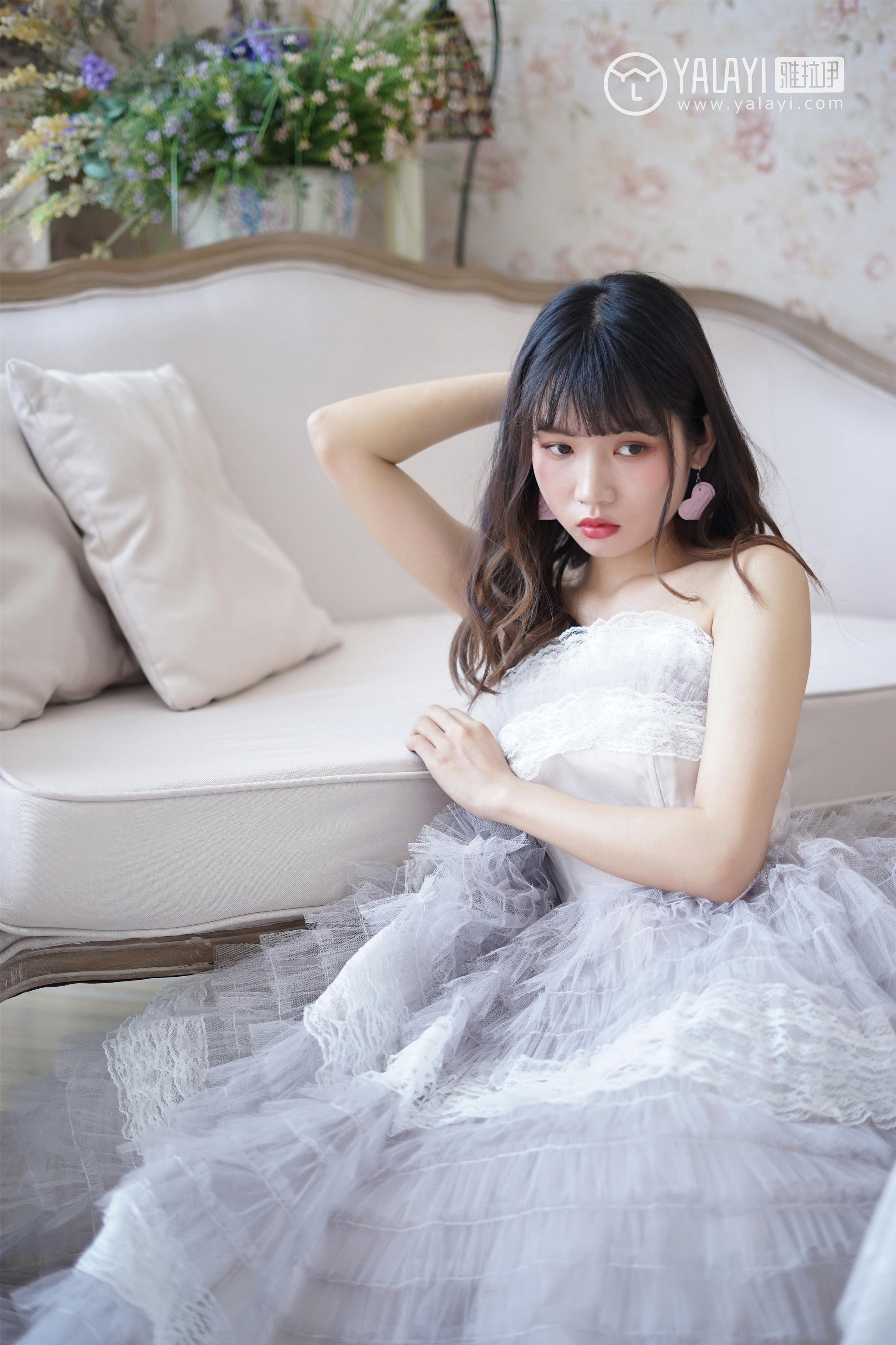 [YALAYI雅拉伊]NO.003 小公主的薄纱裙 公主小兔子 白色透视抹胸连衣裙性感私房写真集第9张