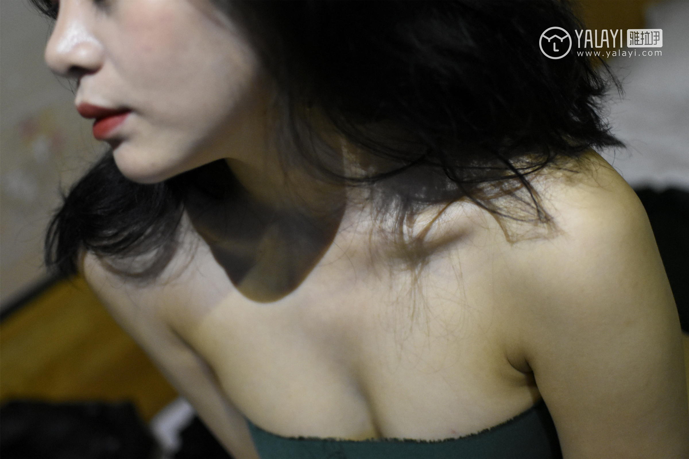 [YALAYI雅拉伊]NO.015 粽人 米心蕊 裹胸内衣加黑色丝袜美腿性感私房写真集第2张