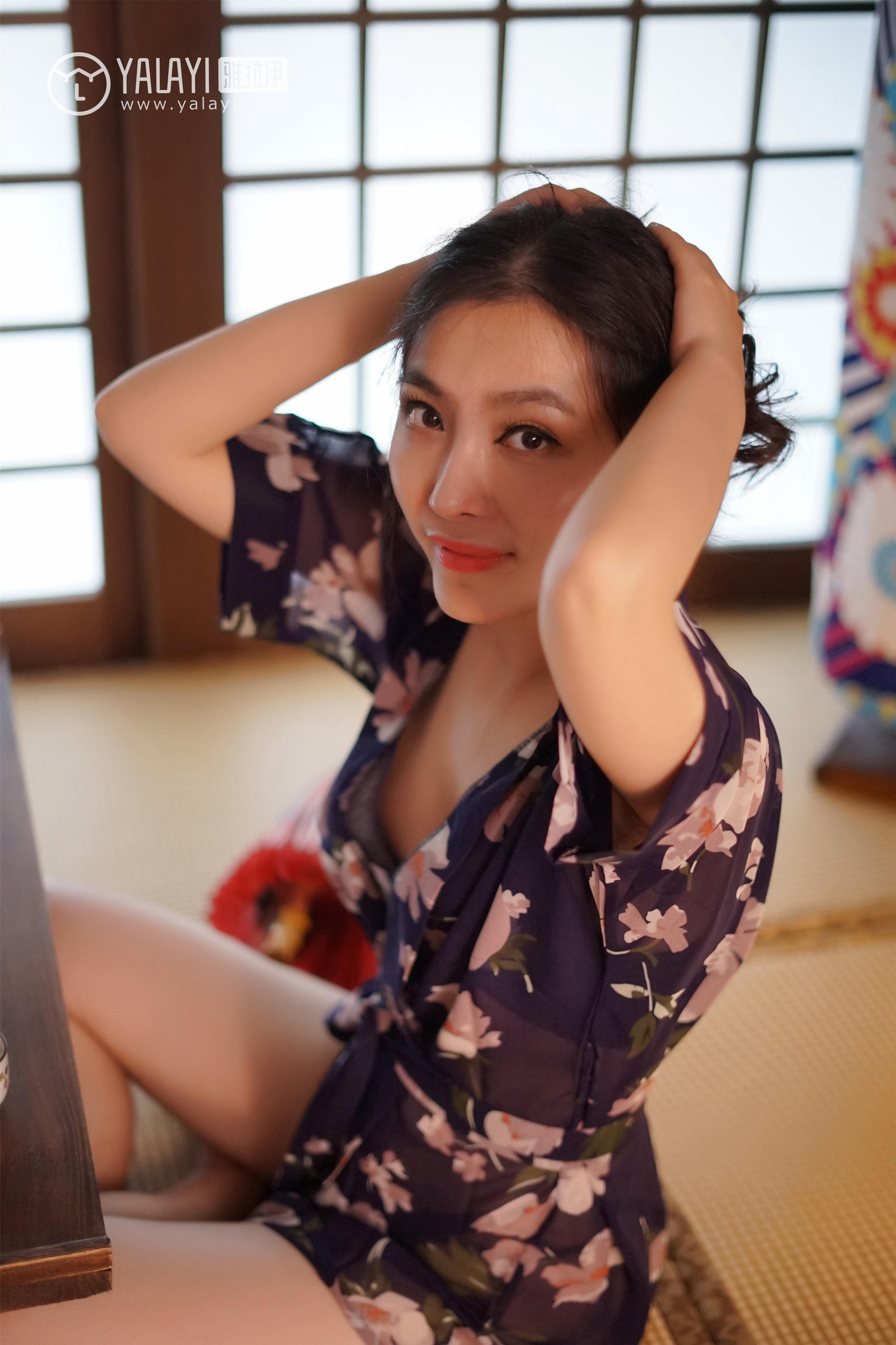 [YALAYI雅拉伊]NO.016 和服之韵 沈紫云 黑色透视和服性感私房写真集第3张