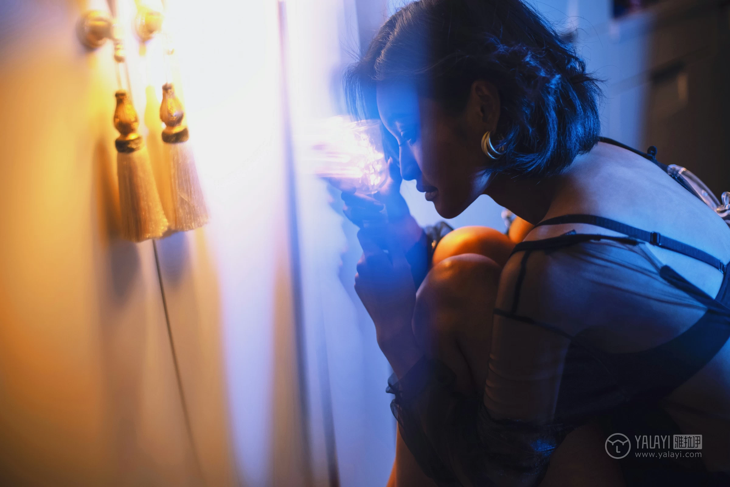 [YALAYI雅拉伊]No.242 一往情深 王艺颖 黑色透视情趣内衣性感私房写真集第10张