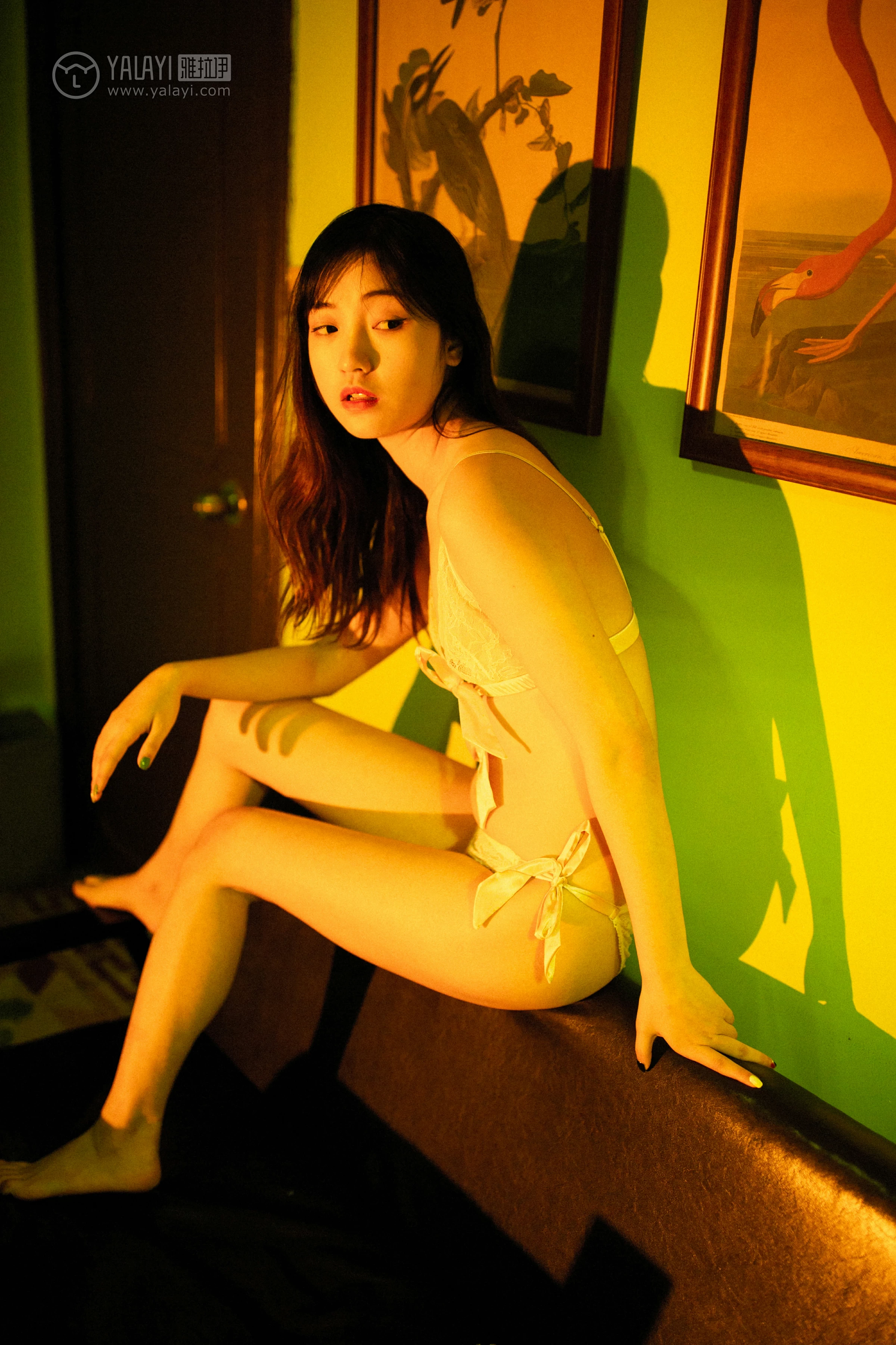 [YALAYI雅拉伊]No.256 人间失格 天蓝酱 白色透视镂空情趣内衣性感私房写真集第13张