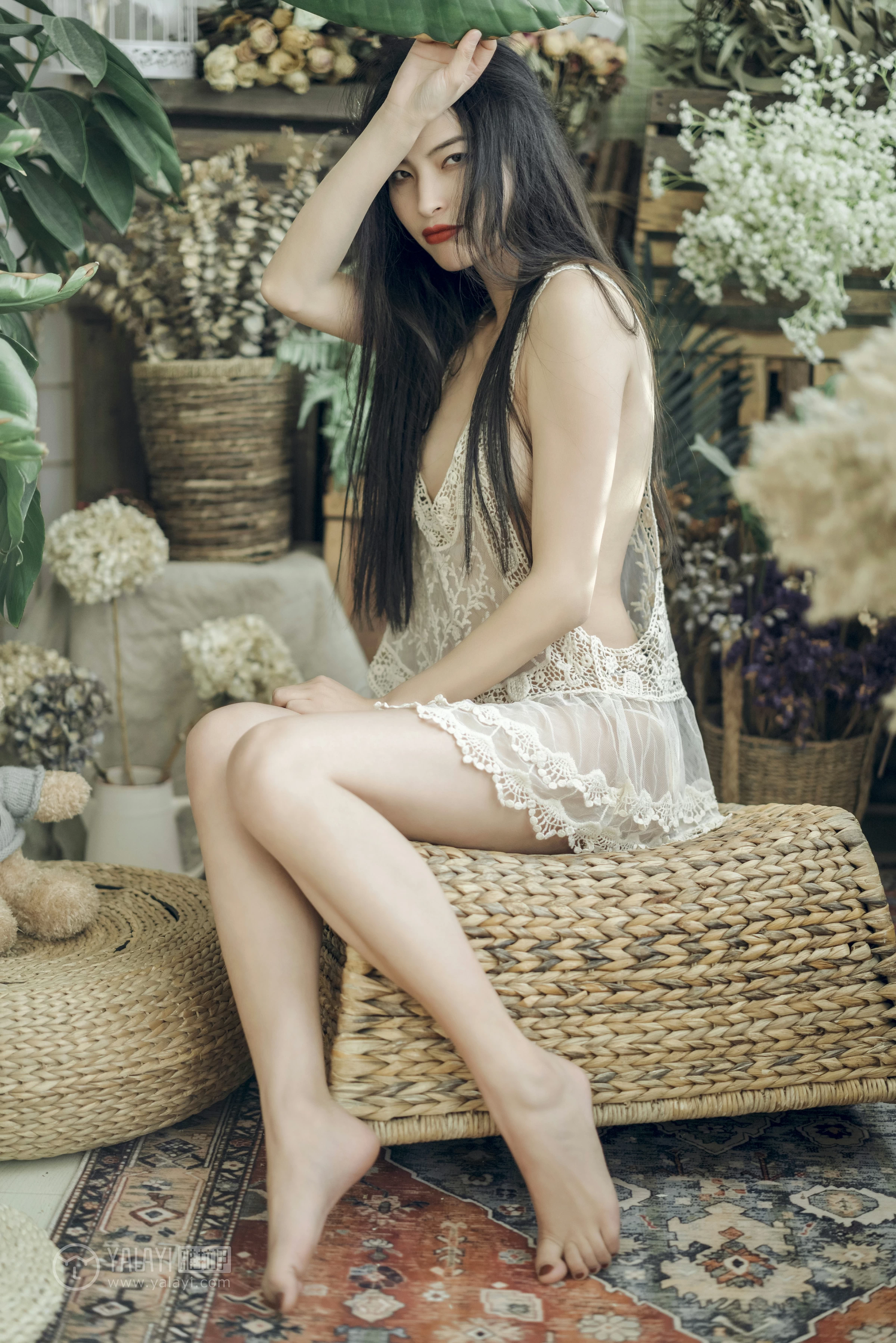 [YALAYI雅拉伊]No.280 盛夏的果实 小竹 情趣透视镂空衬衫加白色内衣性感私房写真集第14张