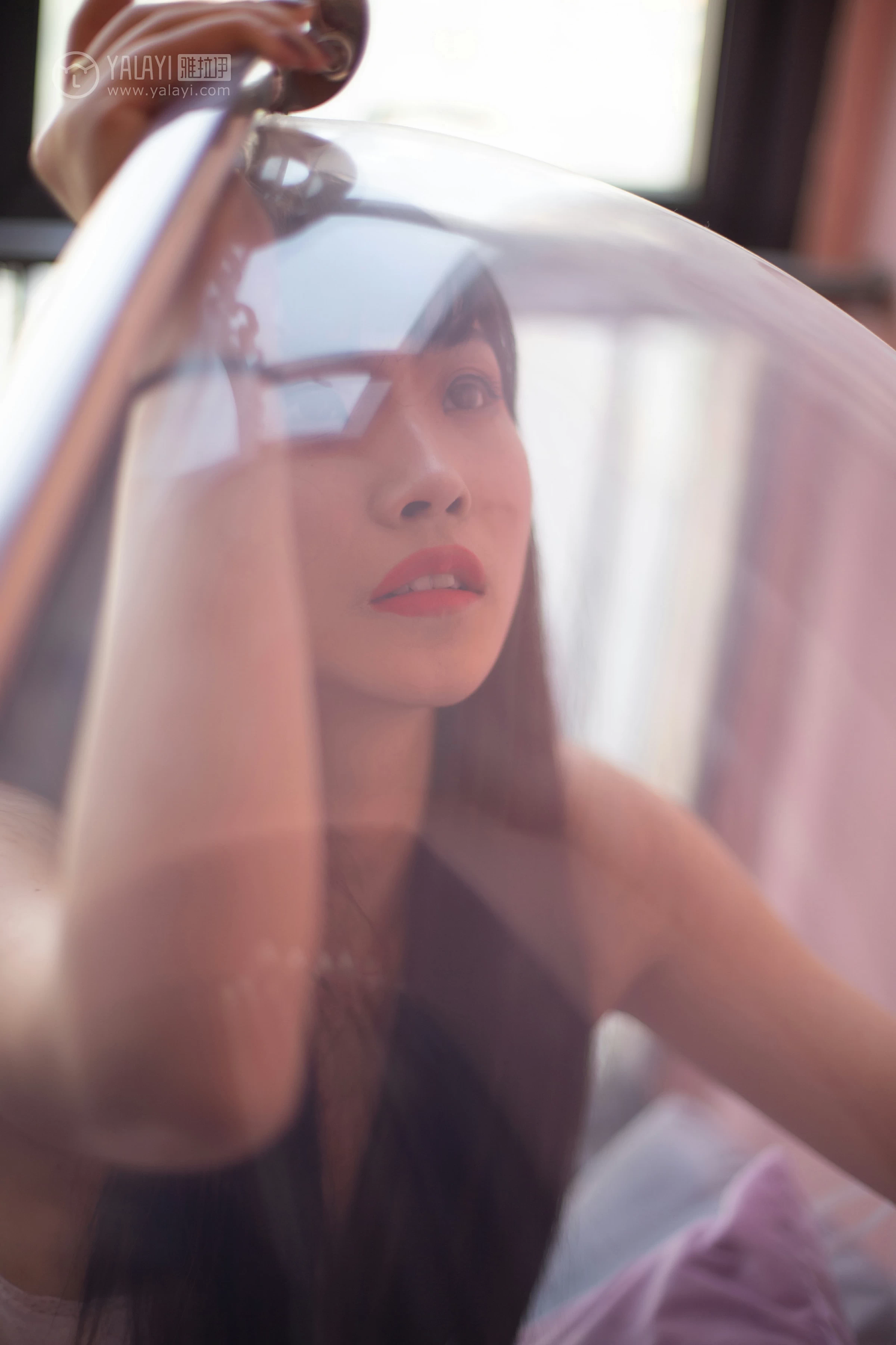 [YALAYI雅拉伊]No.288 欲盖弥彰 沫沫 白色透视情趣内衣加肉色丝袜美腿性感私房写真集第7张