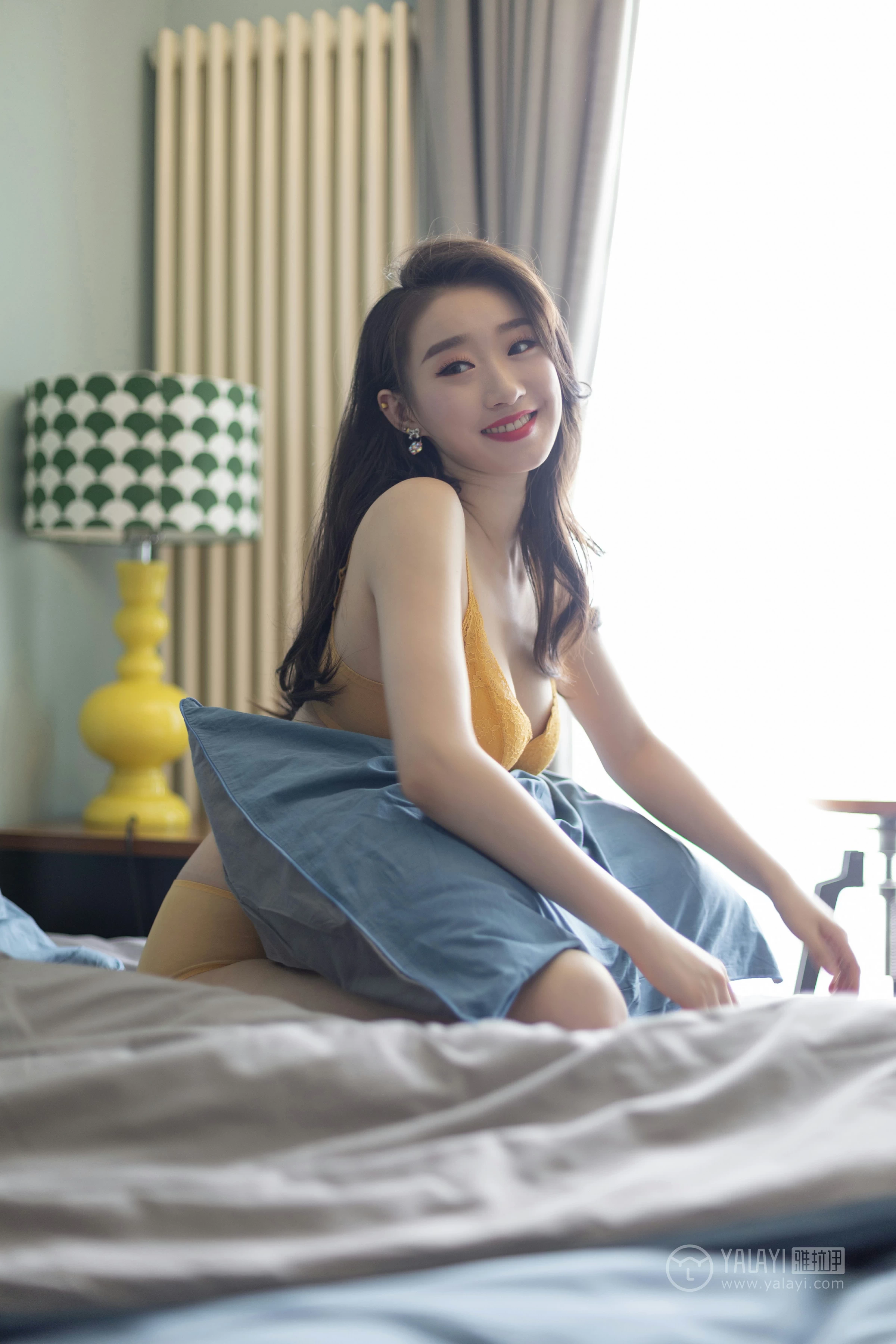 [YALAYI雅拉伊]No.290 娇艳欲滴 心怡 橙色蕾丝内衣性感私房写真集第4张