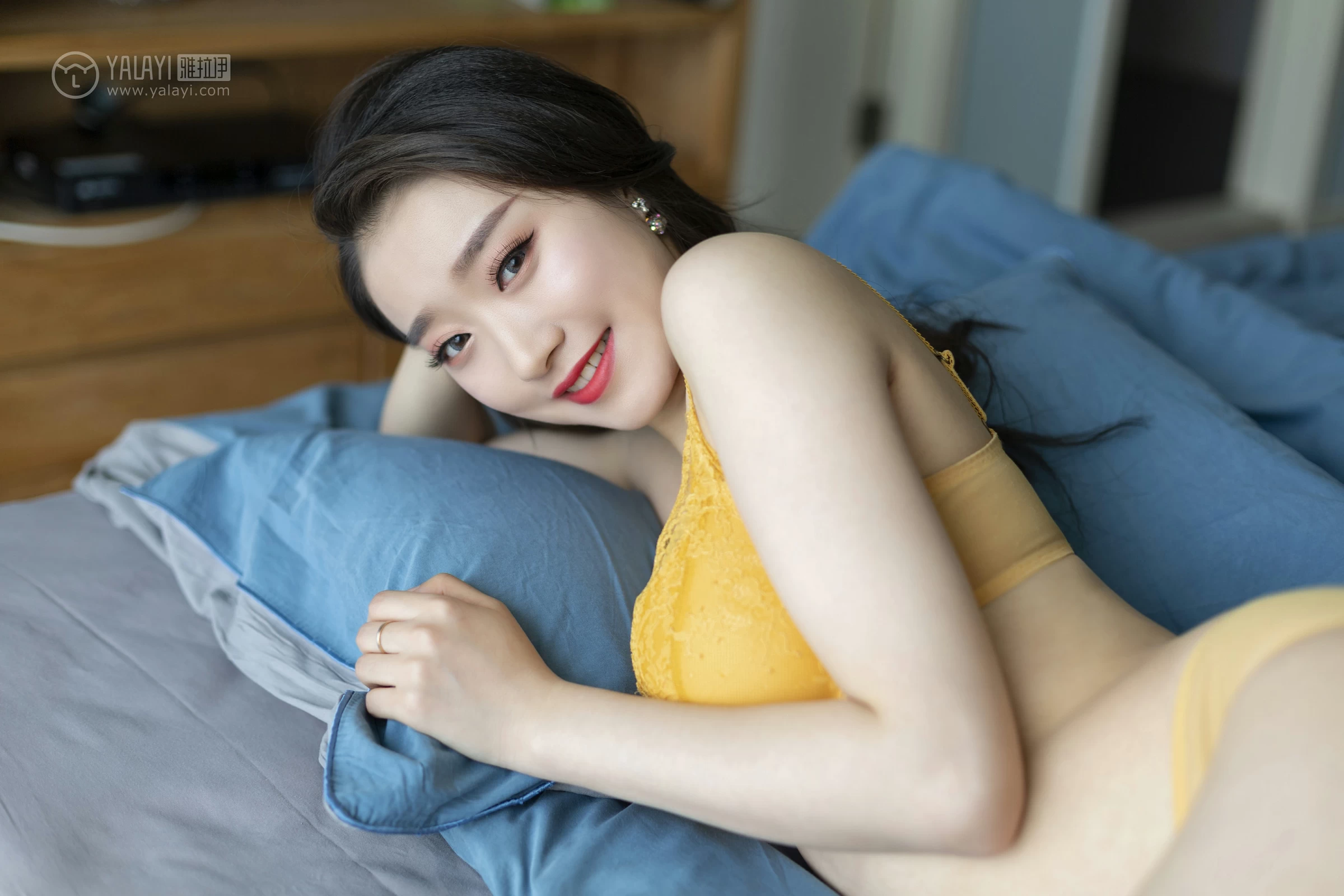 [YALAYI雅拉伊]No.290 娇艳欲滴 心怡 橙色蕾丝内衣性感私房写真集第14张