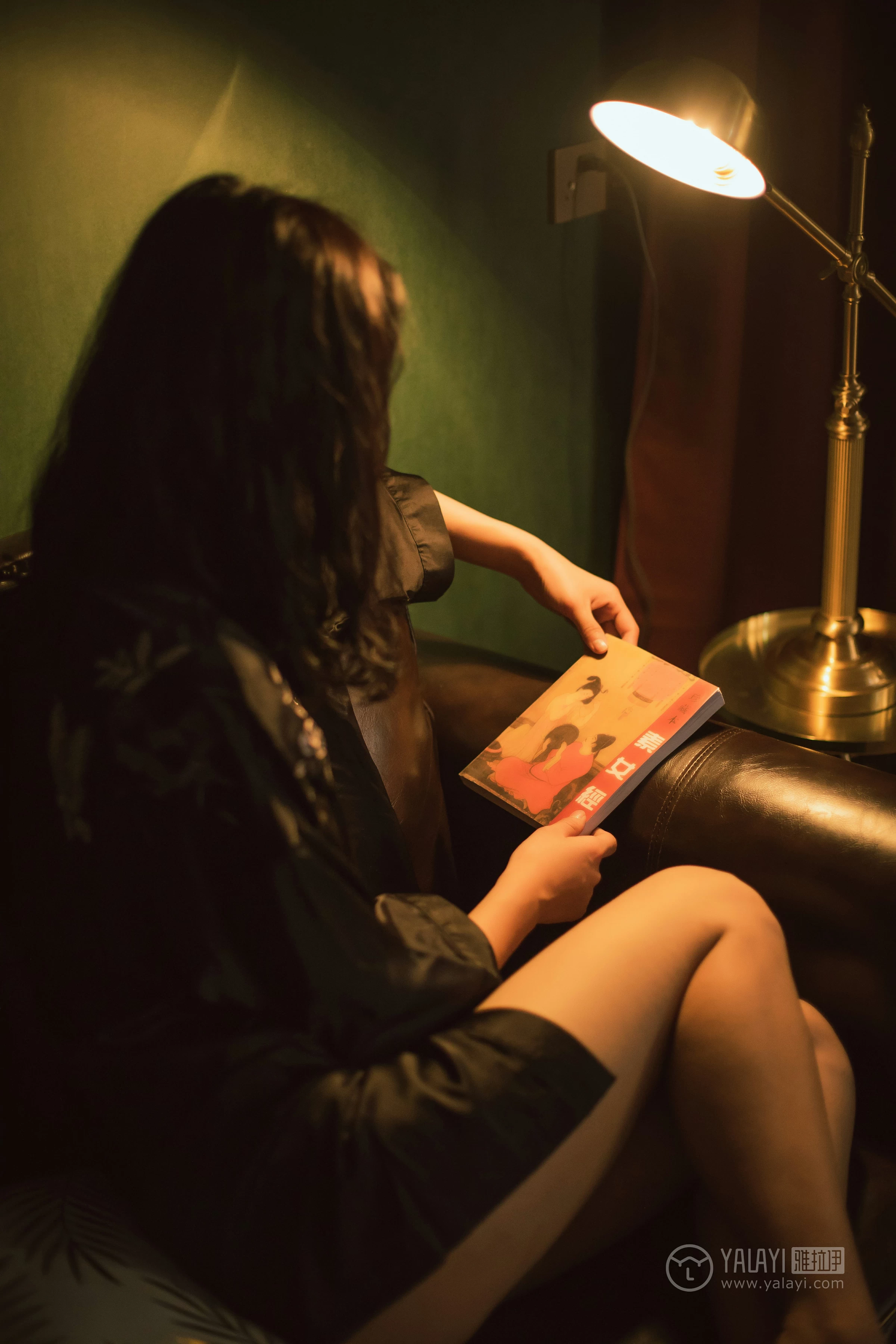 [YALAYI雅拉伊]No.309 夜来香 和风 黑色睡衣加黑色情趣旗袍性感私房写真集第9张