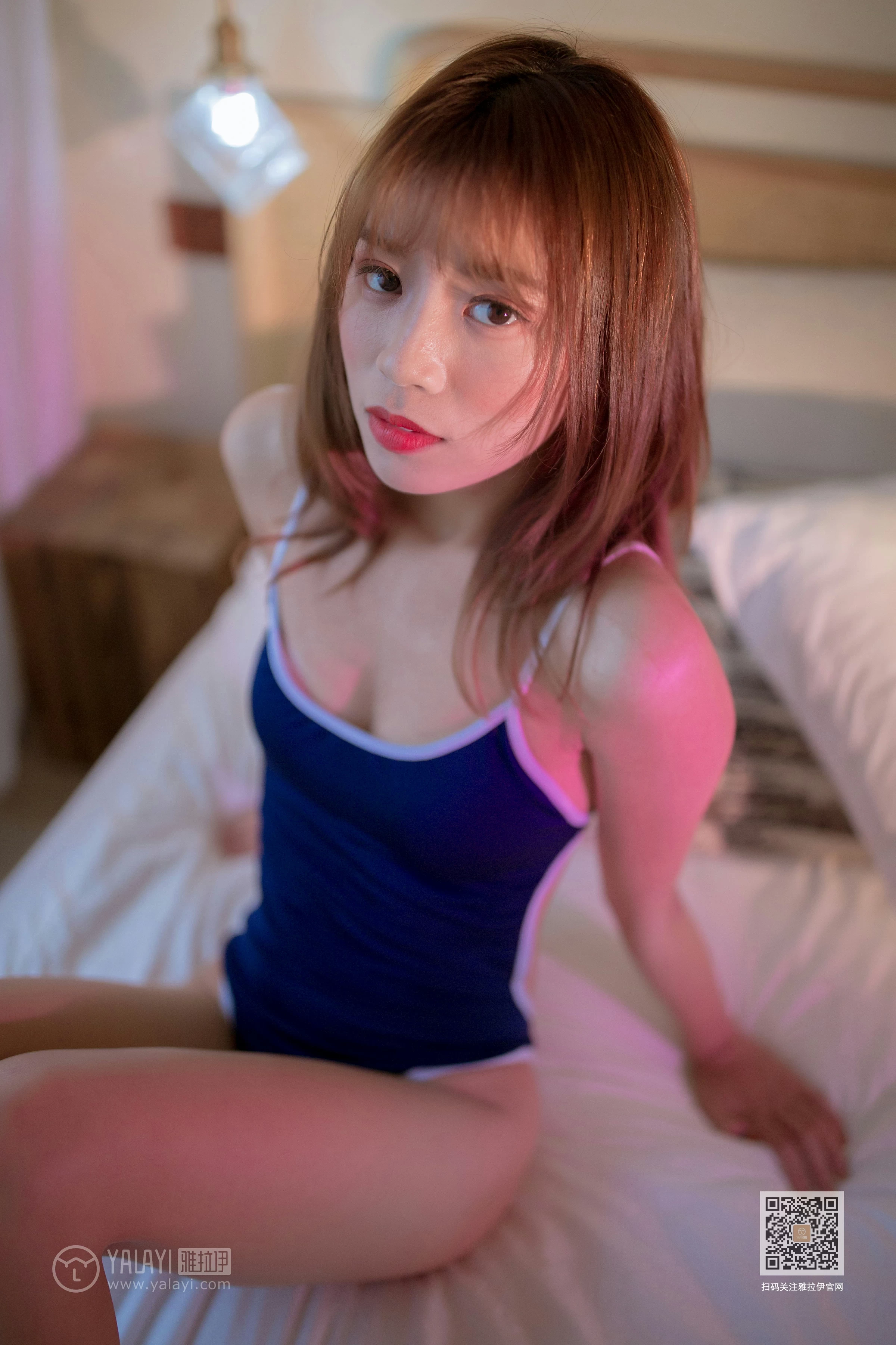 [YALAYI雅拉伊]Vol.495 画 丽雅 蓝色连体比基尼泳装性感私房写真集第17张