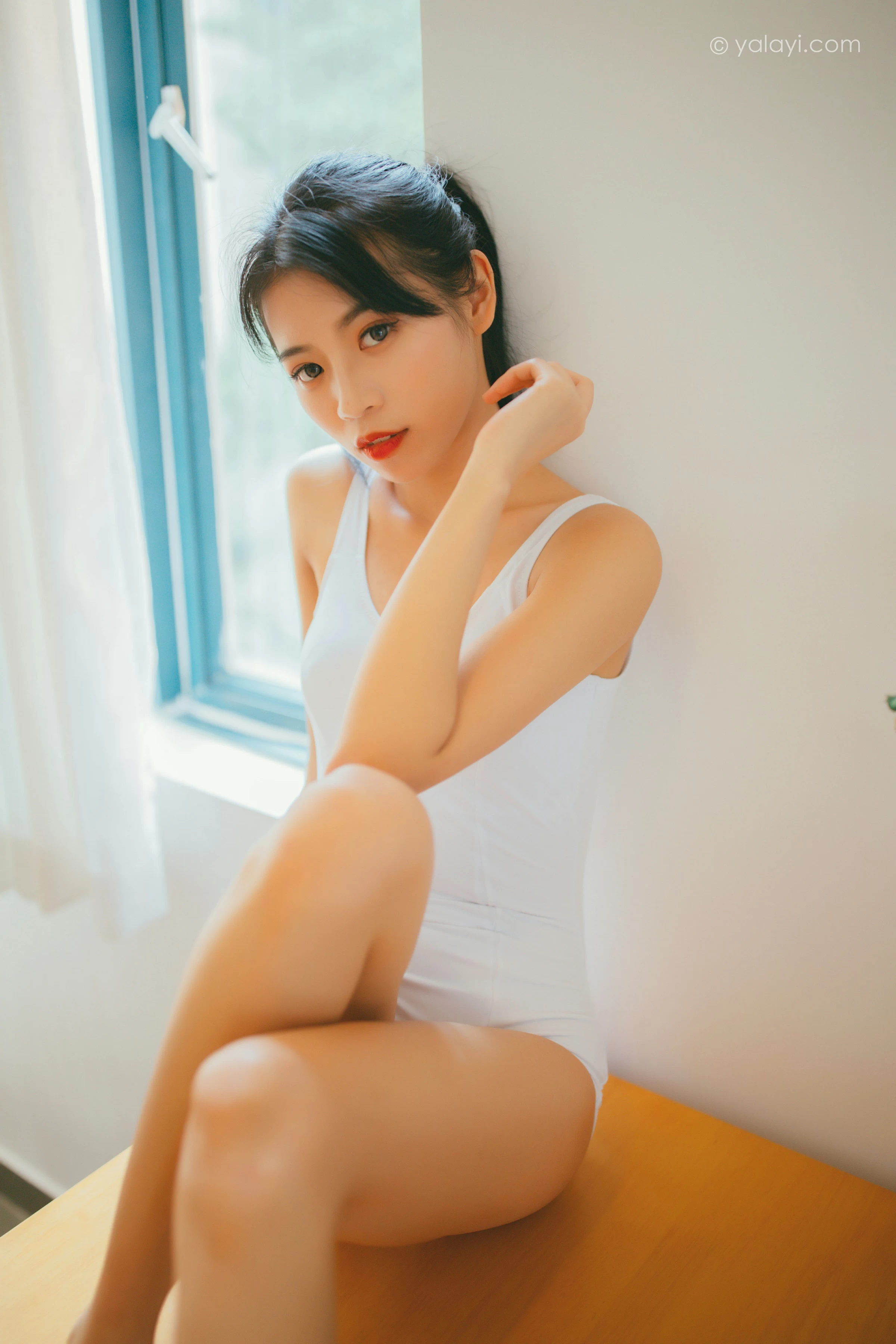 [YALAYI雅拉伊]NO.660 《消暑少女》 丽雅 白色连体体操服性感私房写真集第19张