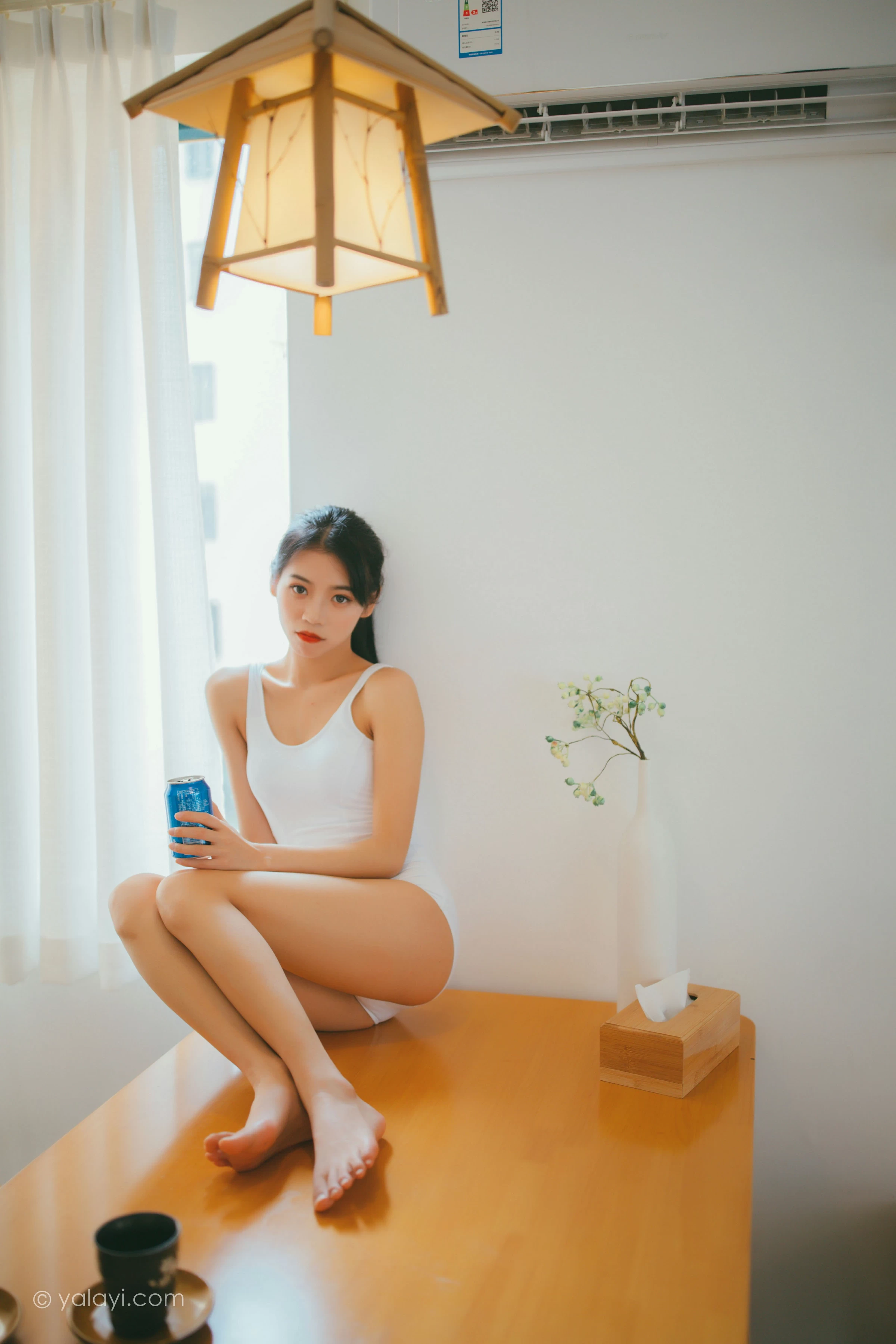 [YALAYI雅拉伊]NO.660 《消暑少女》 丽雅 白色连体体操服性感私房写真集第18张