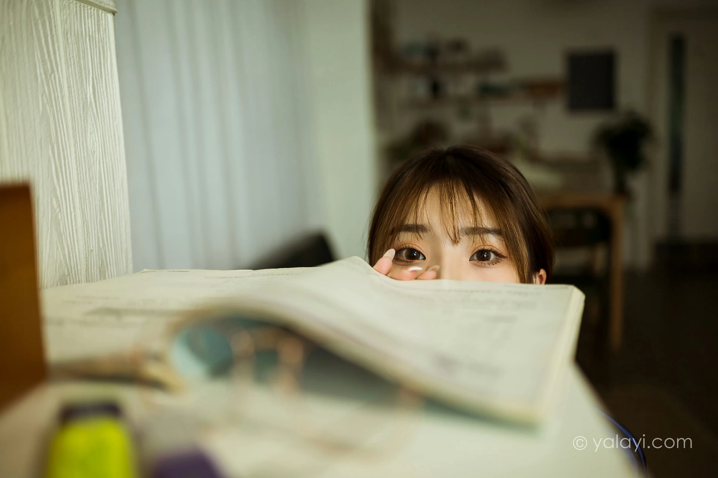 [YALAYI雅拉伊]NO.719 《一对一辅导》 小乔 蓝色校服短袖加长裤居家私房写真集第4张