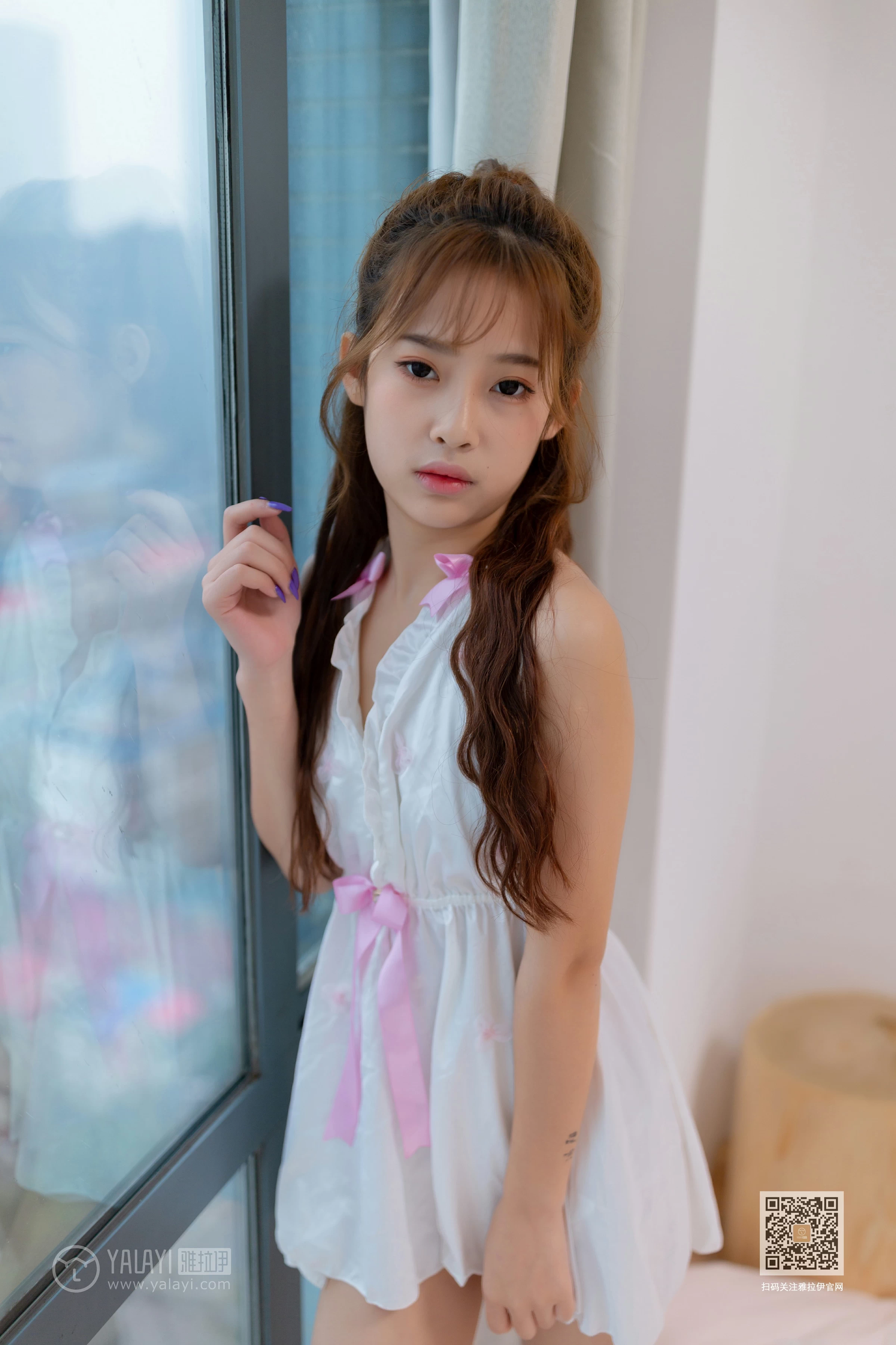 [YALAYI雅拉伊]Vol.450 少女的新浴袍 秋萍 粉色透视情趣浴袍性感私房写真集第8张